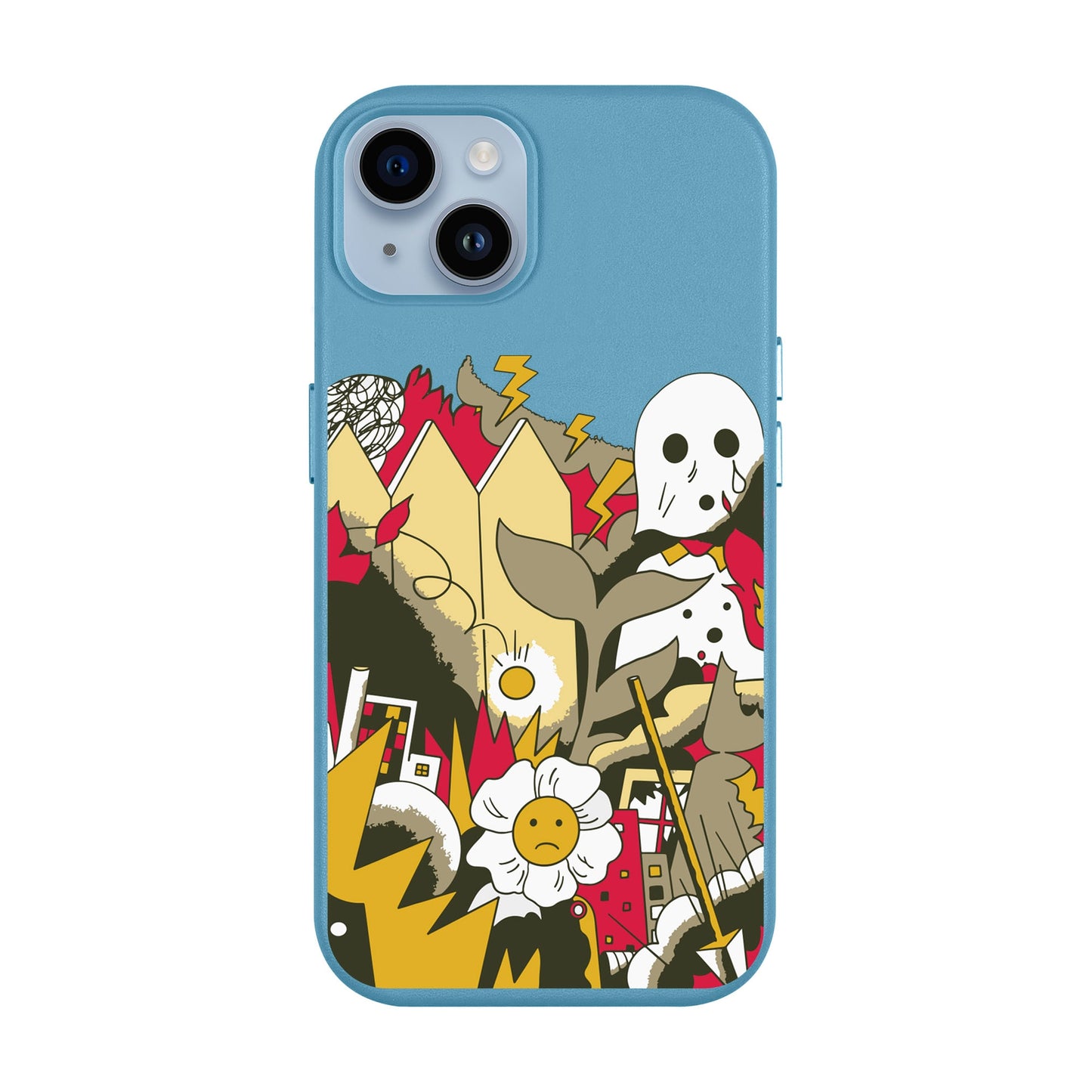 EVERYTHING IS BURNING-iPhone 14 Plus Leather Kılıf MagSafe Özellikli