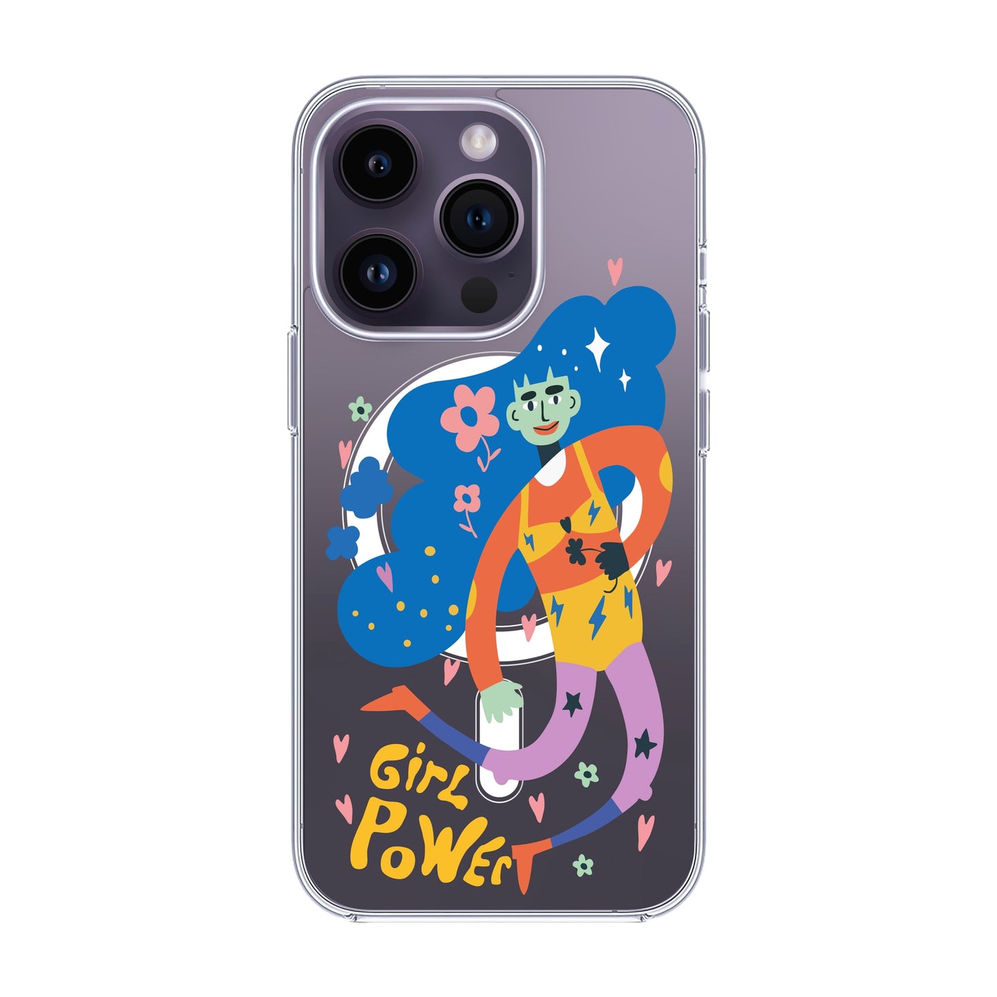 GIRL POWER-iPhone 14 Pro Solid Kılıf MagSafe Özellikli