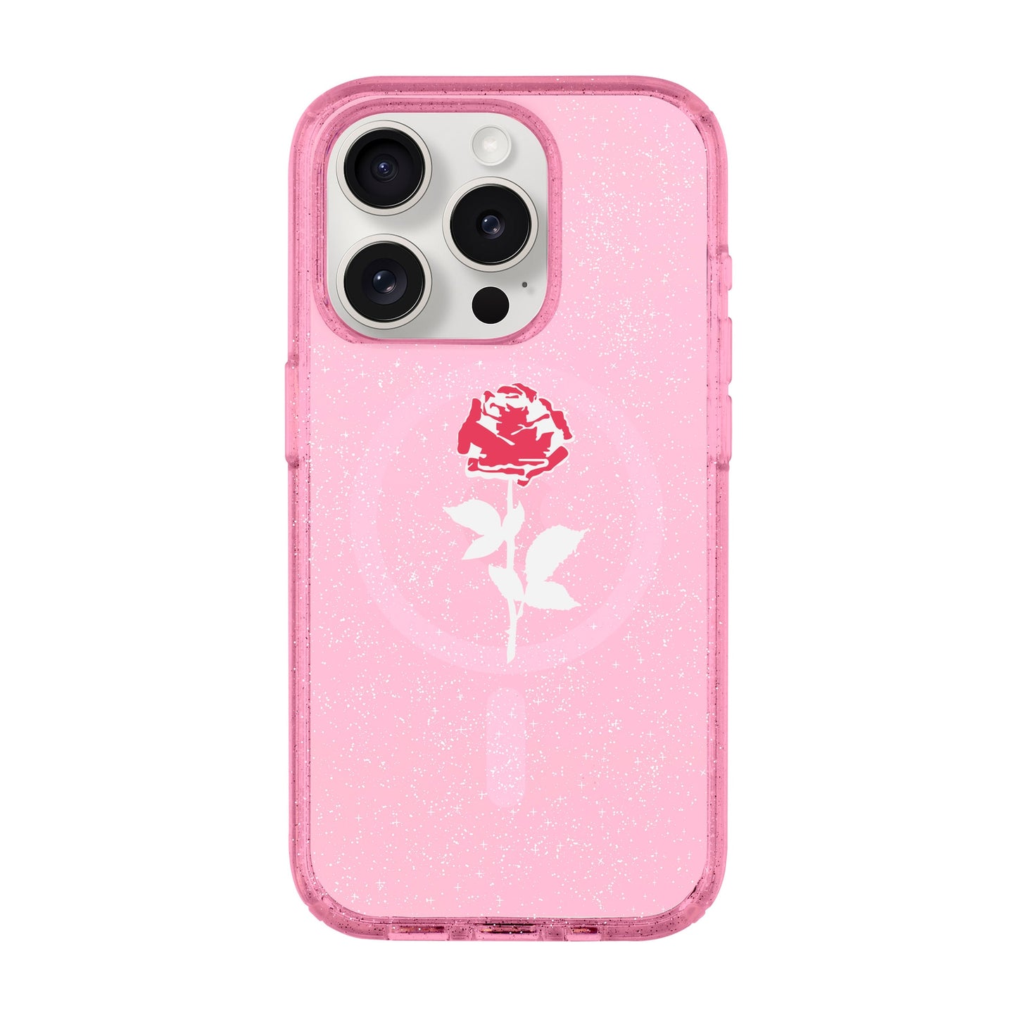 NATUREL ROSE-iPhone 15 Pro Shiny Kılıf MagSafe Özellikli