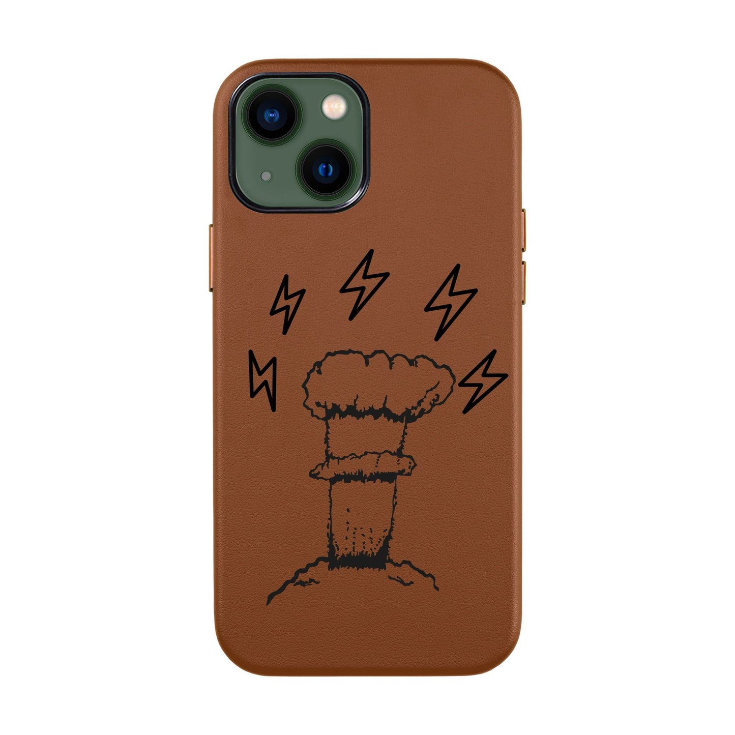 VOLCANIC-iPhone 14 Leather Kılıf