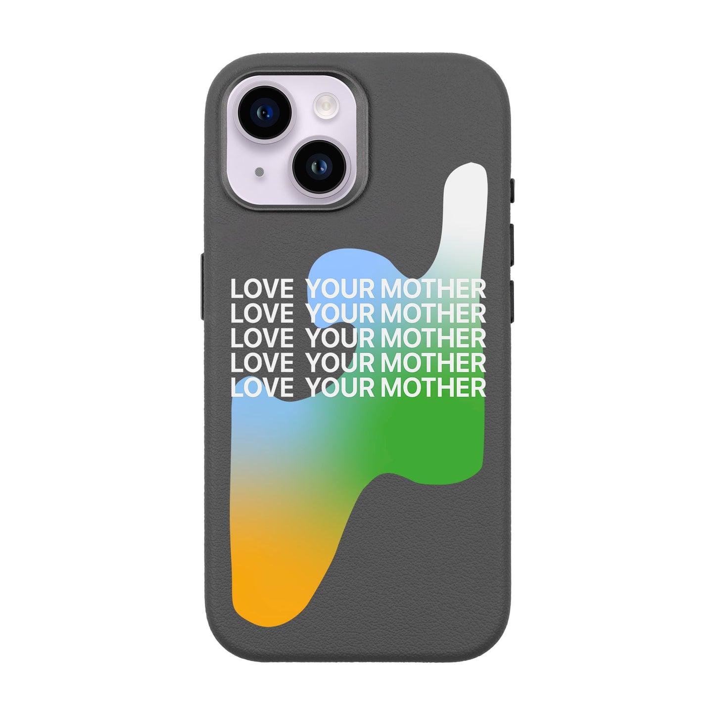 LOVE YOUR MOTHER-iPhone 14 Leather Premium Kılıf MagSafe Özellikli