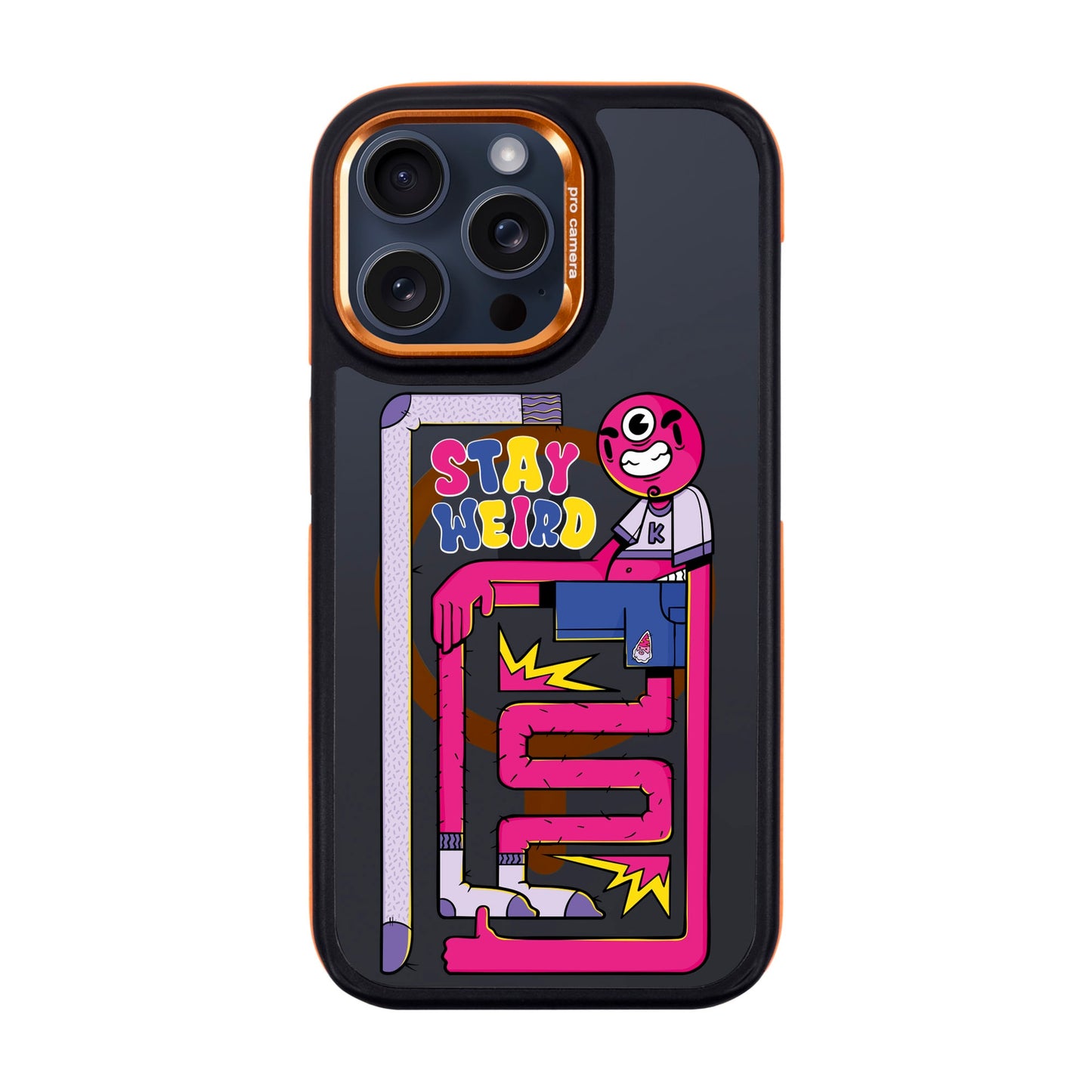 OG TOOTHY-iPhone 15 Pro Max Dark Kılıf MagSafe Özellikli