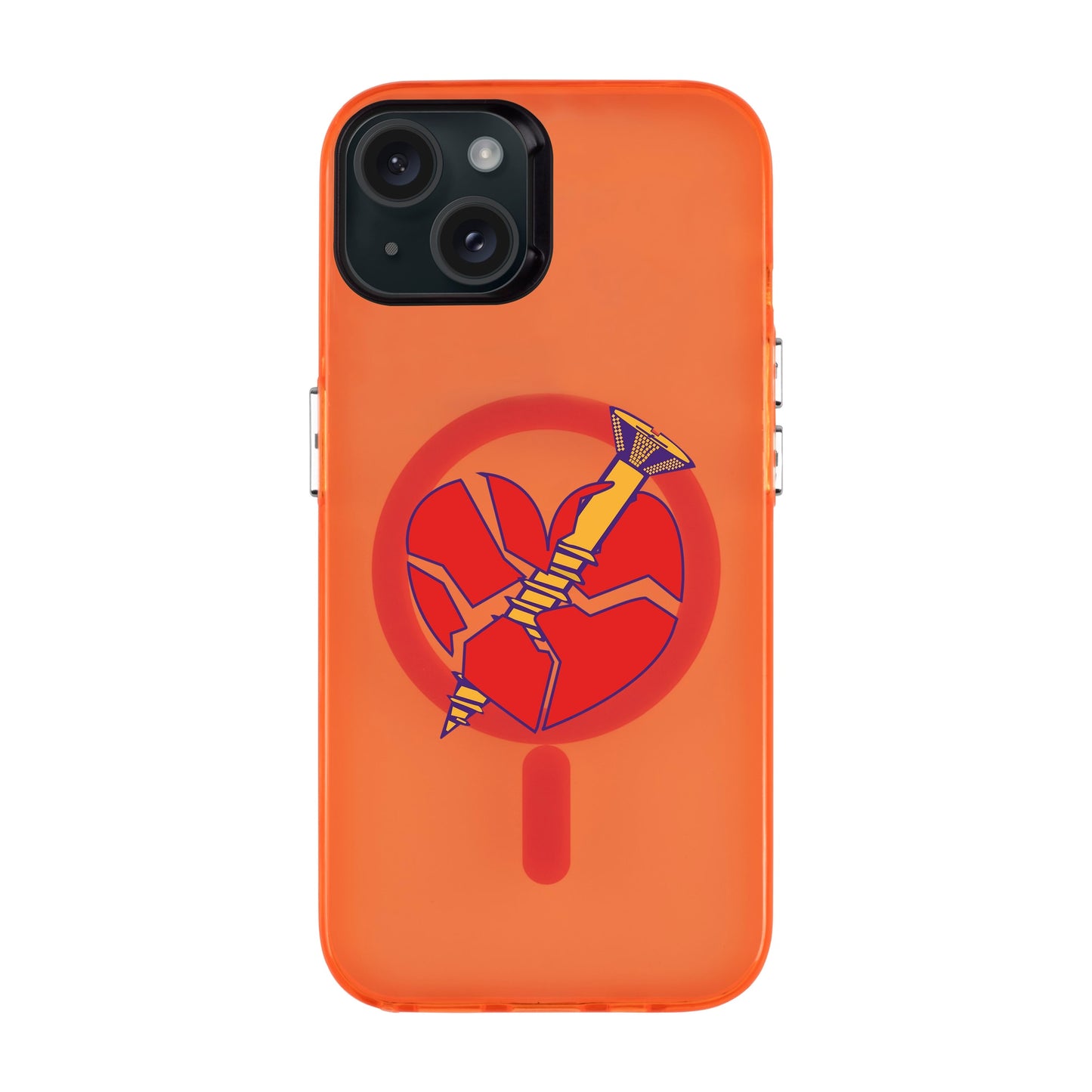 BROKEN HEART-iPhone 15 Plus Hold Kılıf MagSafe Özellikli