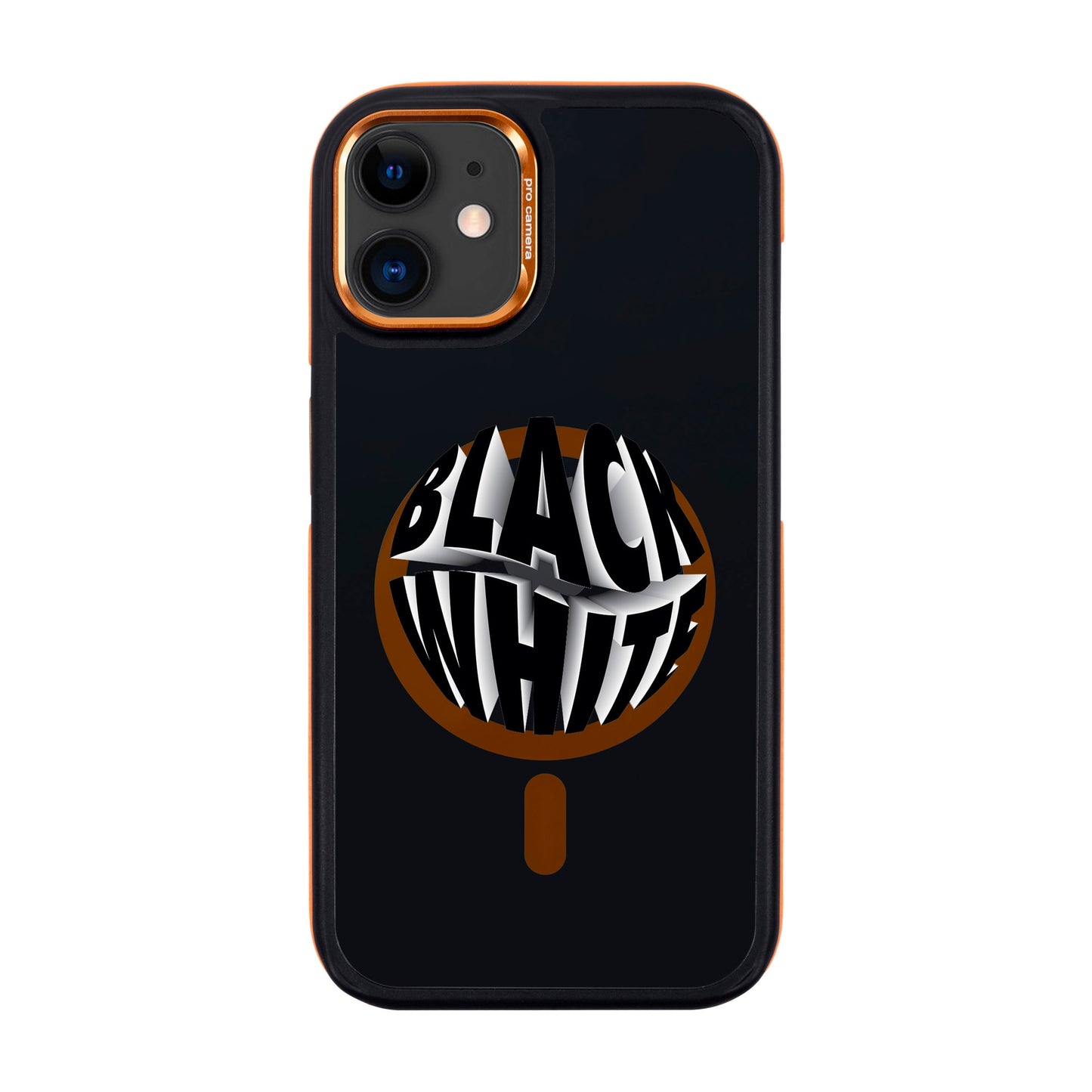 BLACK WHITE-iPhone 11 Dark Kılıf MagSafe Özellikli