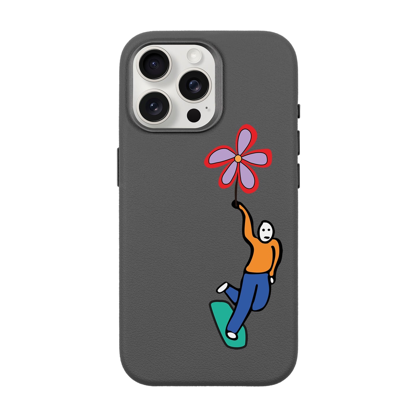 SKATEBOARDER-iPhone 15 Pro Max Leather Premium Kılıf MagSafe Özellikli