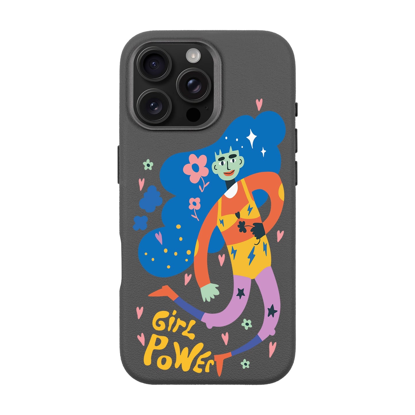 GIRL POWER-iPhone 16 Pro Max Leather Premium Kılıf MagSafe Özellikli