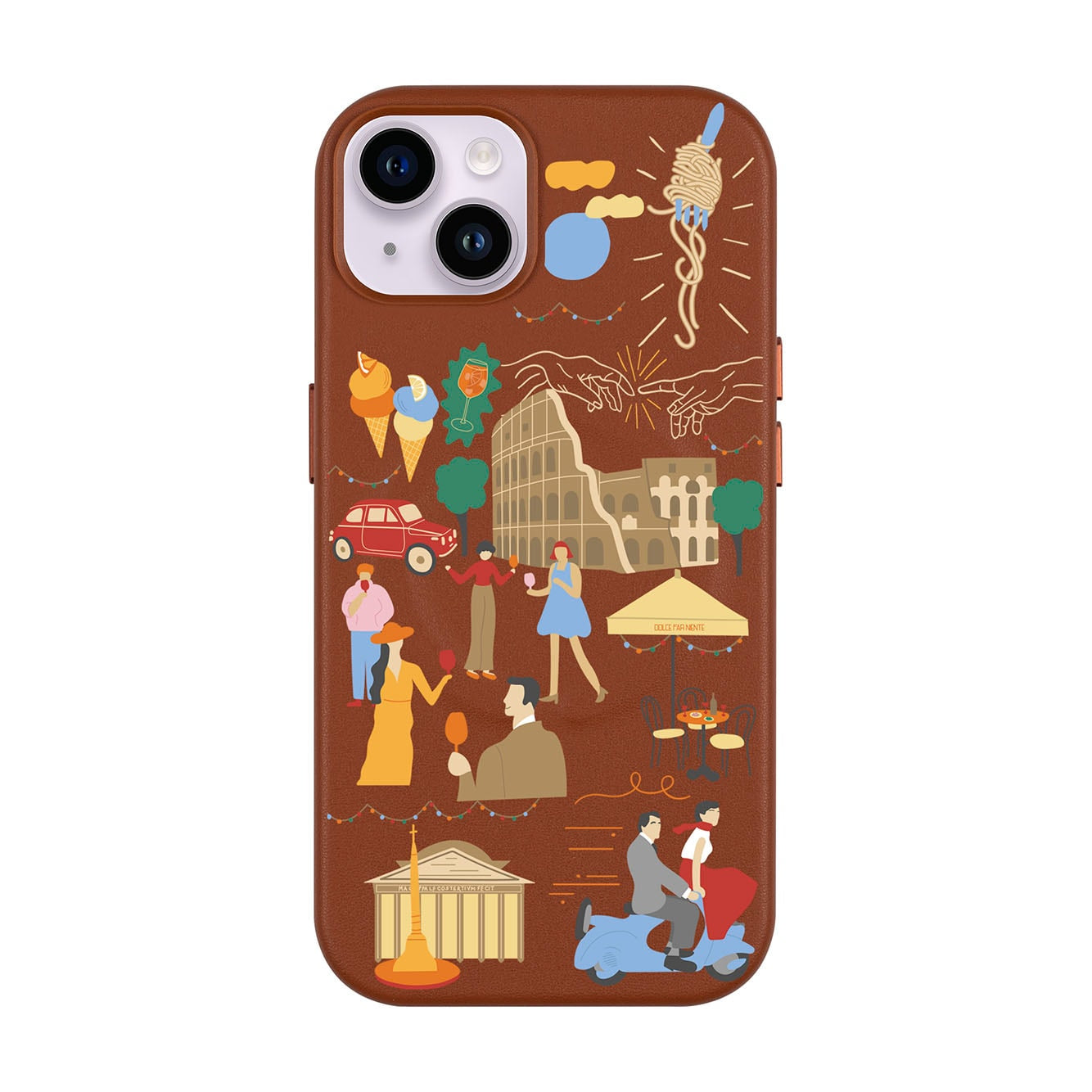 ROMA-iPhone 14 Plus Leather Kılıf MagSafe Özellikli