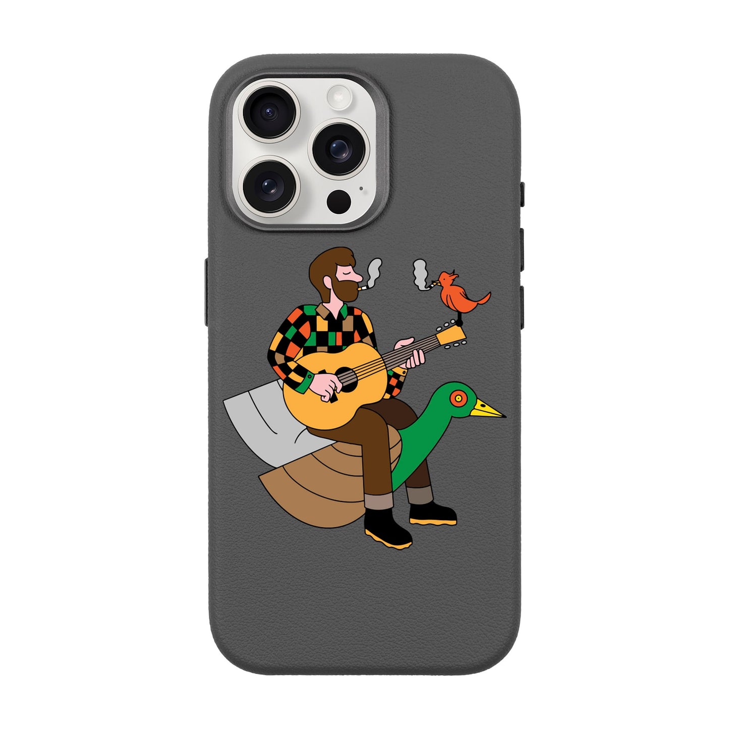 BIRDS OF A FEATHER-iPhone 15 Pro Max Leather Premium Kılıf MagSafe Özellikli