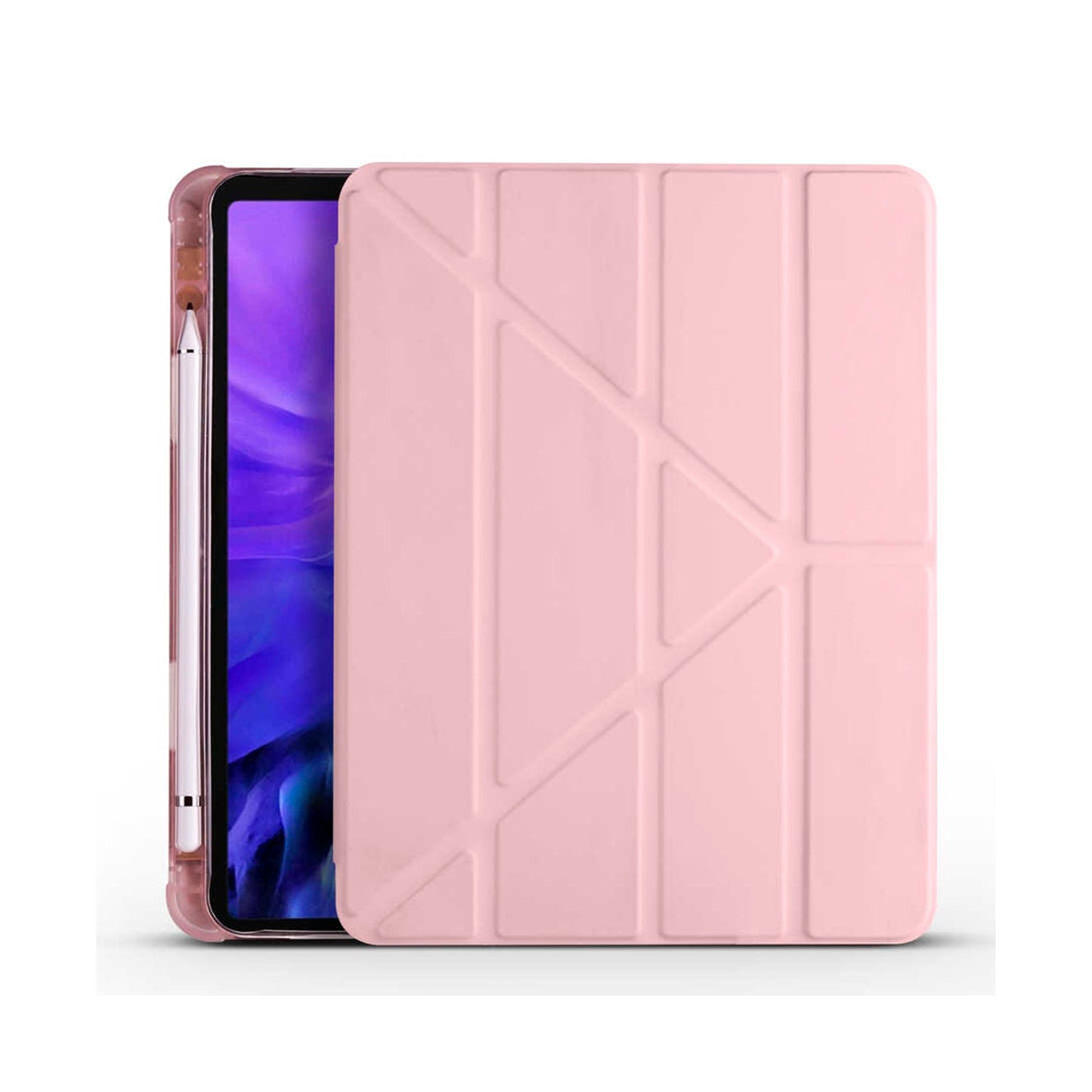 Apple iPad Air 10.9 inç 2022 (5.Nesil)-Trigon Folding Kalemlikli Standlı Kılıf