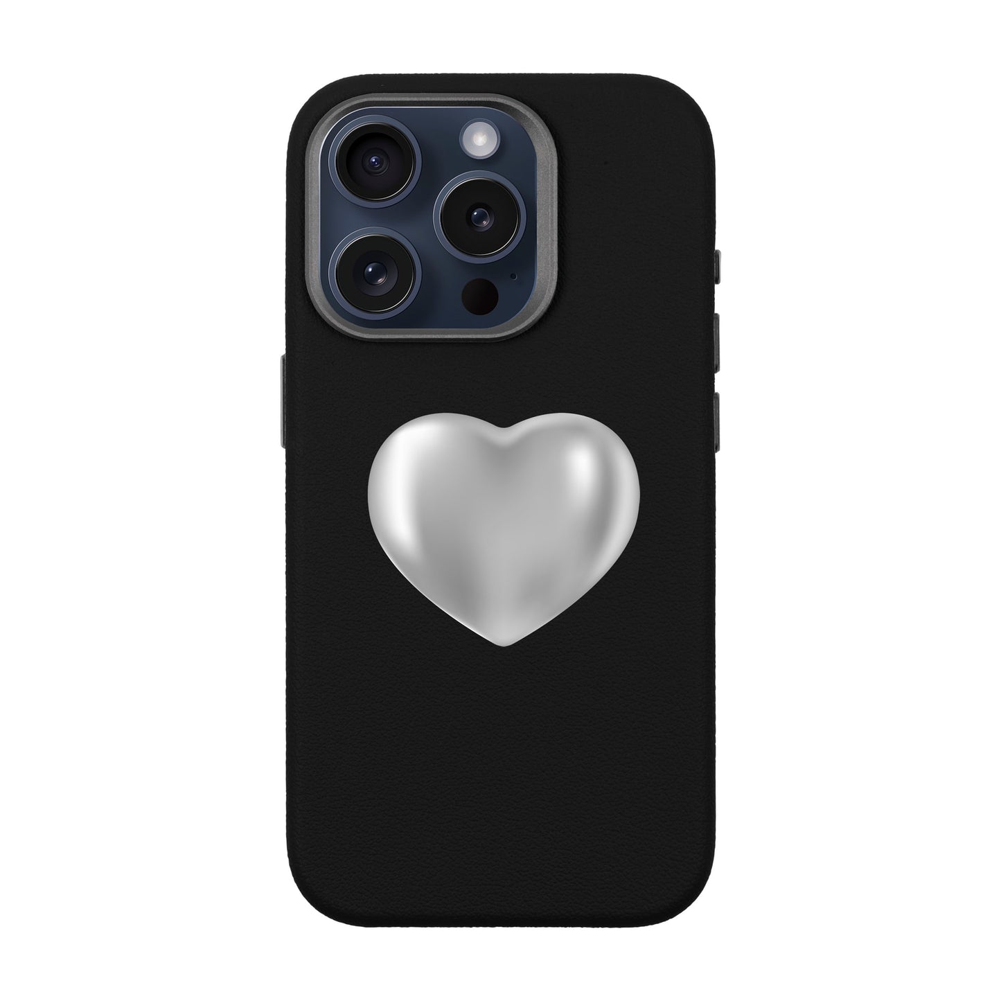 SILVER HEART-iPhone 15 Pro Leather Premium Kılıf MagSafe Özellikli