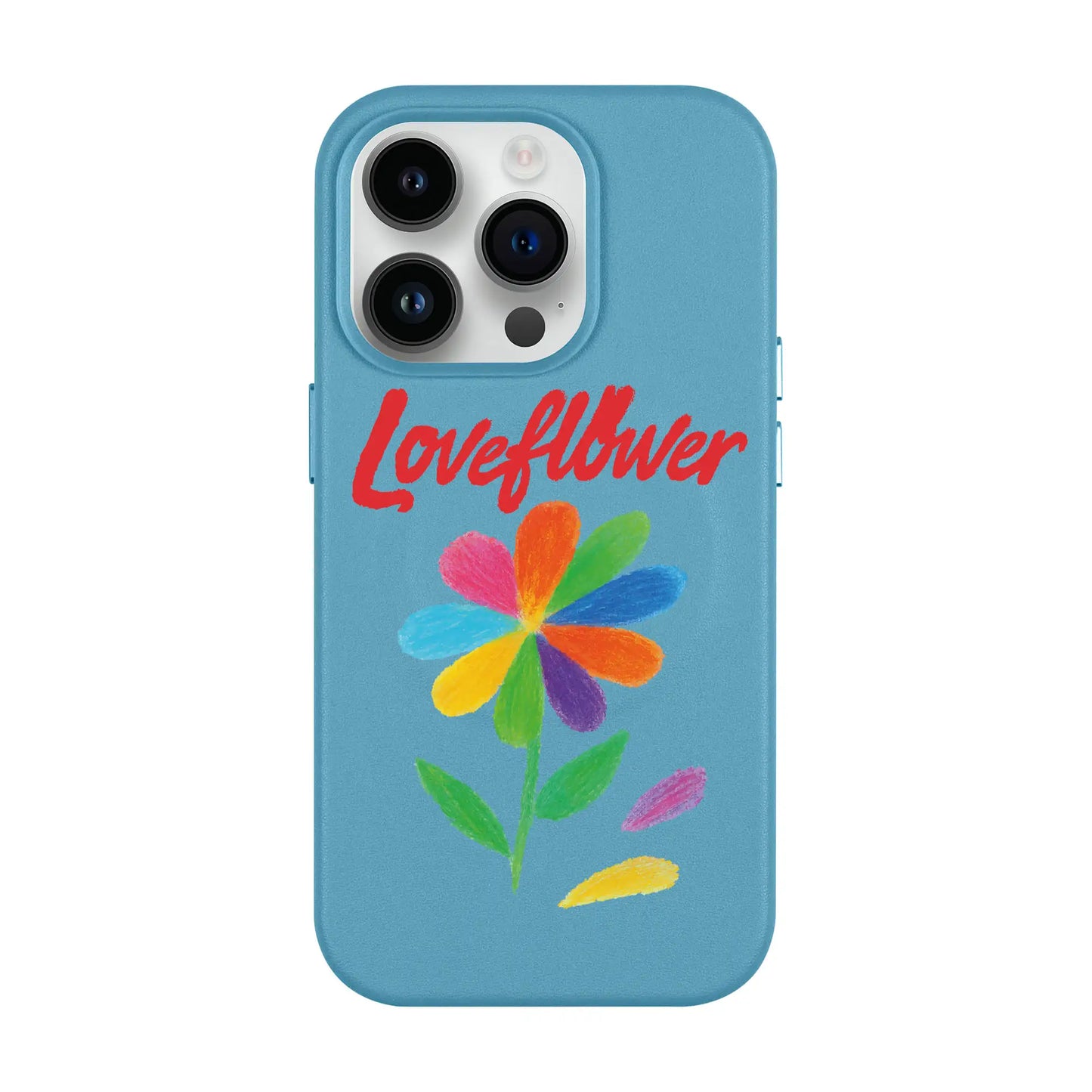 LOVE FLOWER-iPhone 14 Pro Leather Kılıf MagSafe Özellikli
