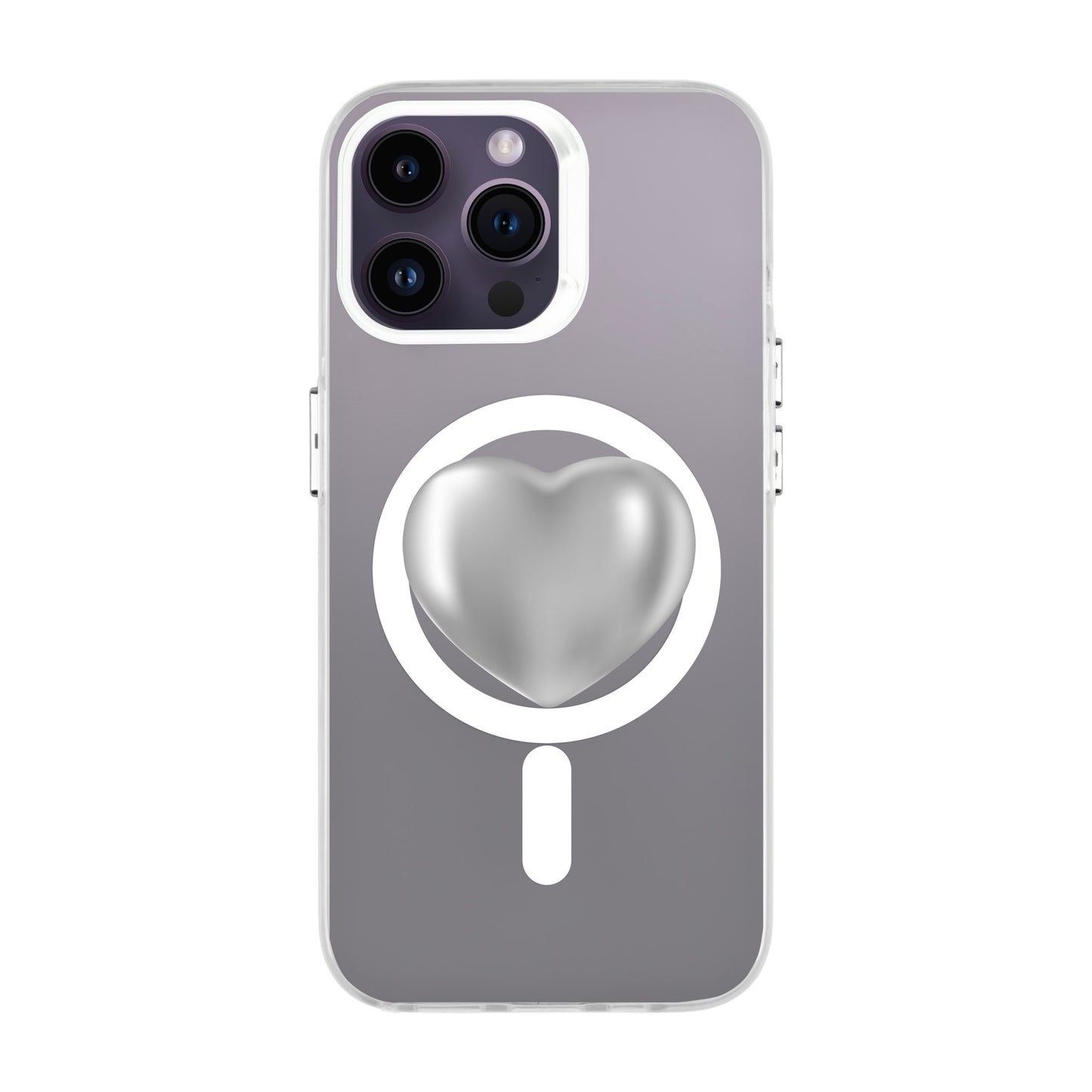 SILVER HEART-iPhone 14 Pro Max Hold Kılıf MagSafe Özellikli