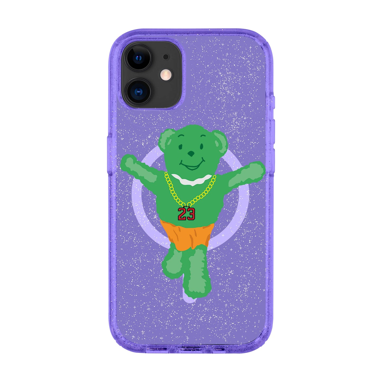 GREEN BEAR-iPhone 11 Shiny Kılıf MagSafe Özellikli