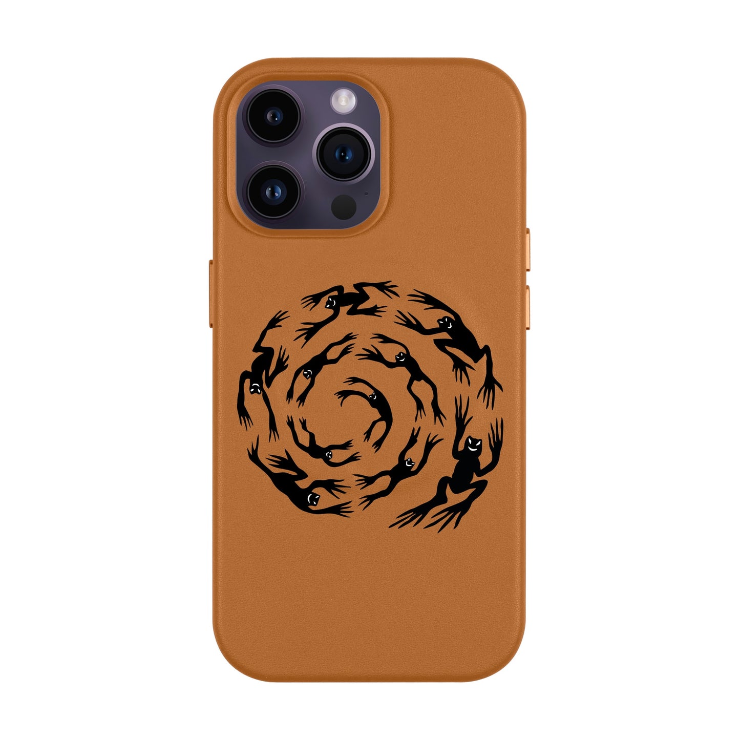 SWIRLING FROGS-iPhone 14 Pro Max Leather Kılıf MagSafe Özellikli