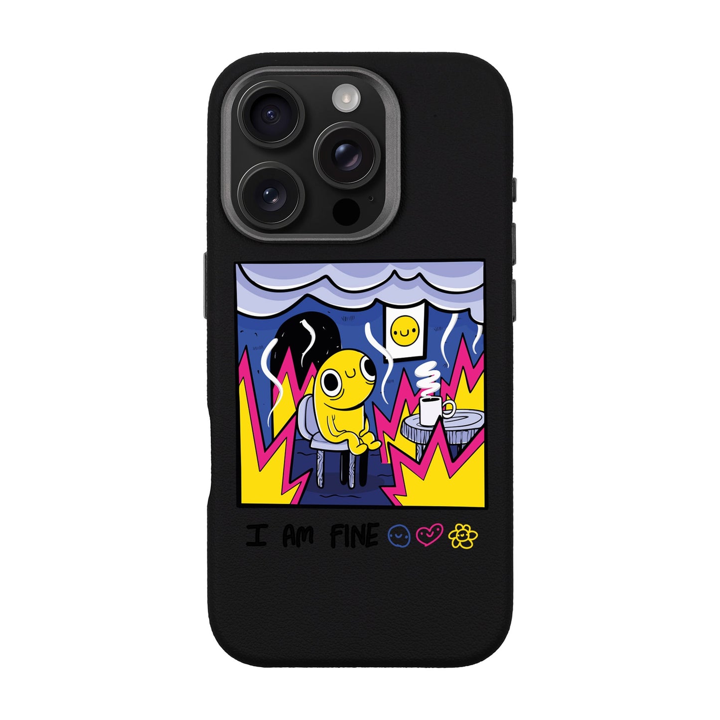 I AM FINE-iPhone 16 Pro Leather Premium Kılıf MagSafe Özellikli