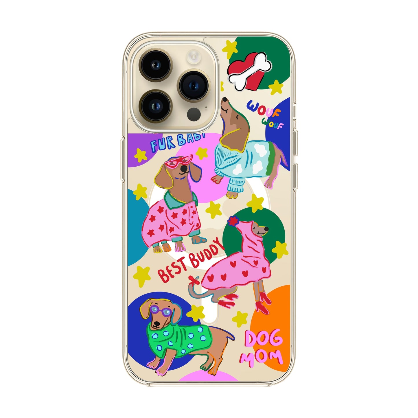DOG MOM-iPhone 14 Pro Max Solid Kılıf MagSafe Özellikli