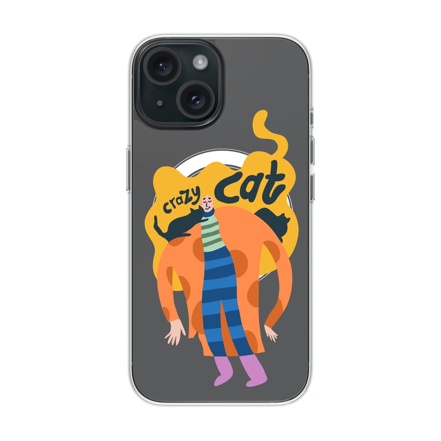 CRAZY CAT-iPhone 15 Solid Kılıf MagSafe Özellikli