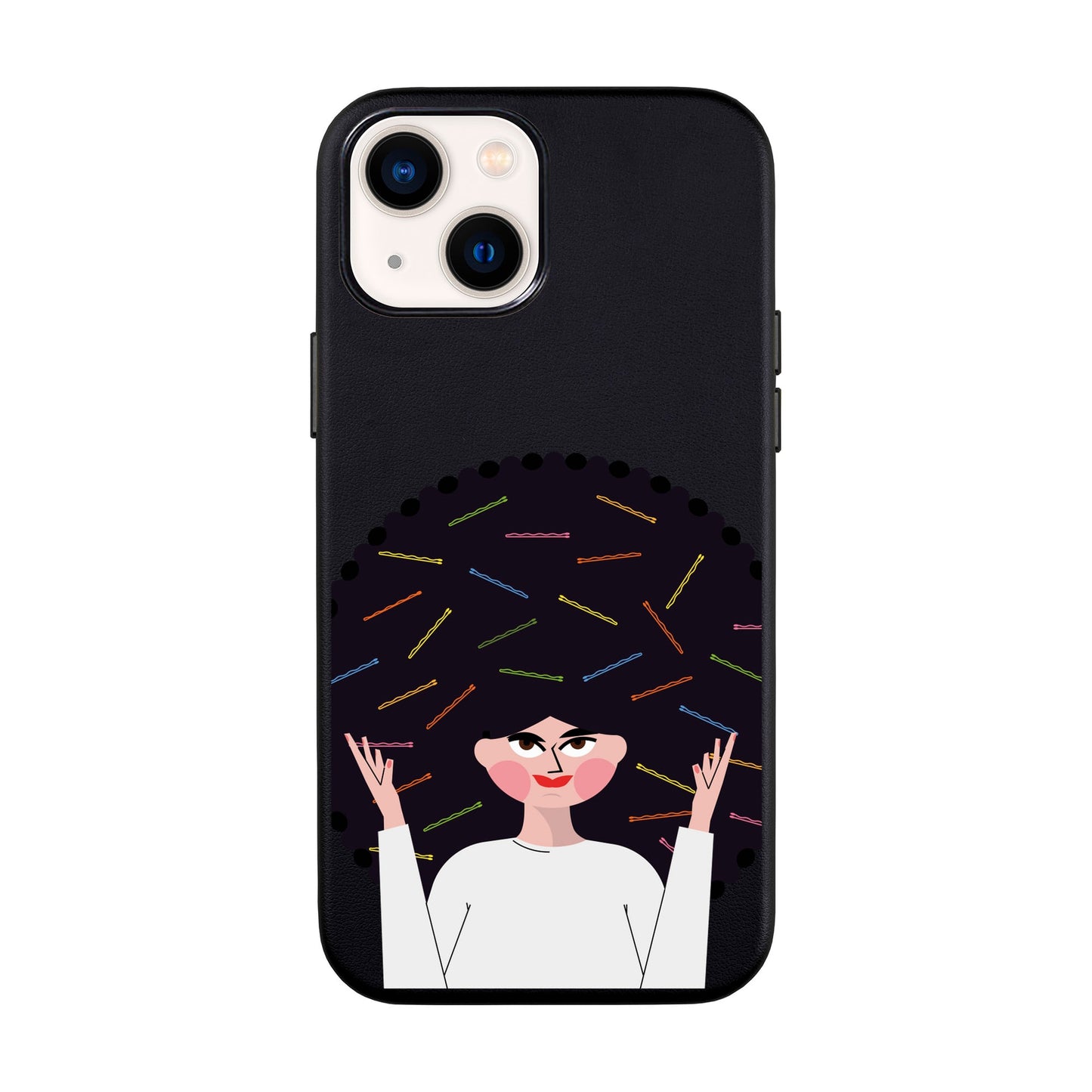 TANGLES OF HAPPINESS-iPhone 14 Leather Kılıf