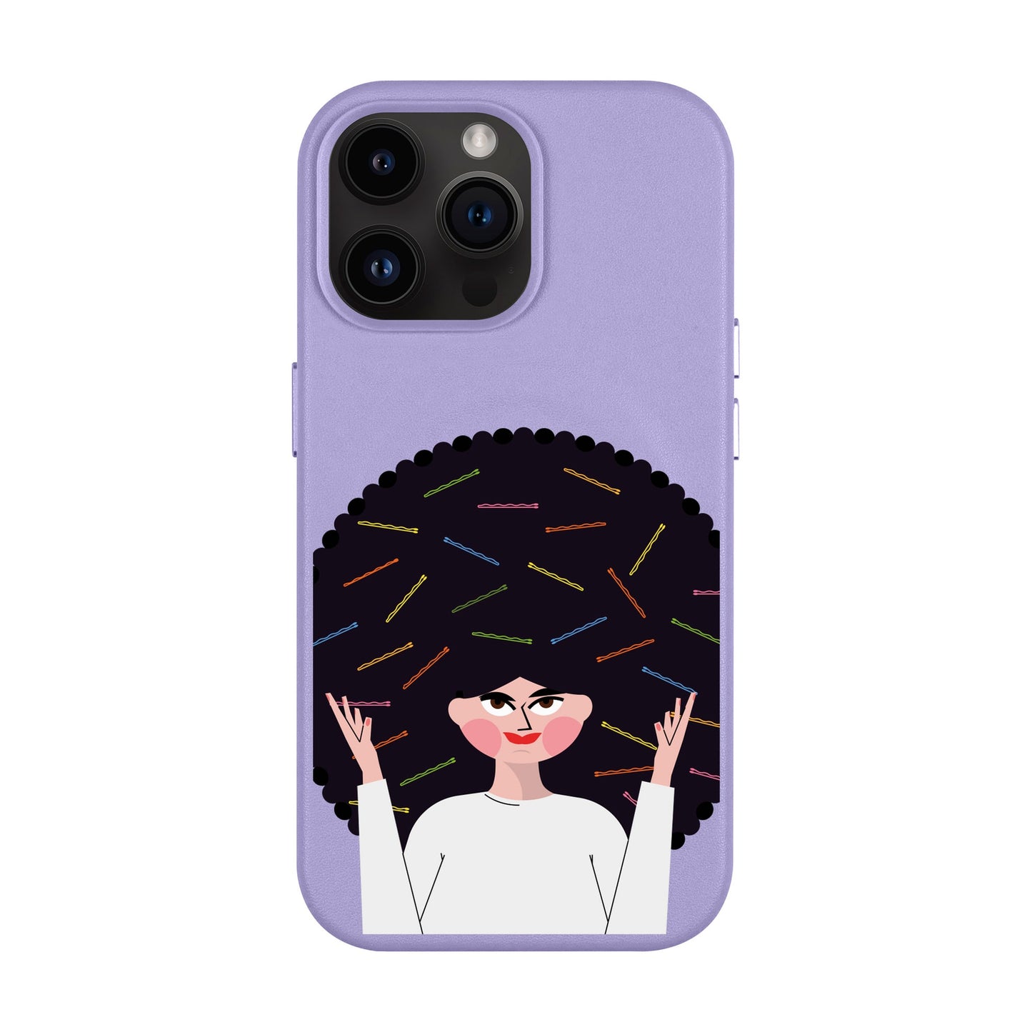 TANGLES OF HAPPINESS-iPhone 14 Pro Max Leather Kılıf MagSafe Özellikli