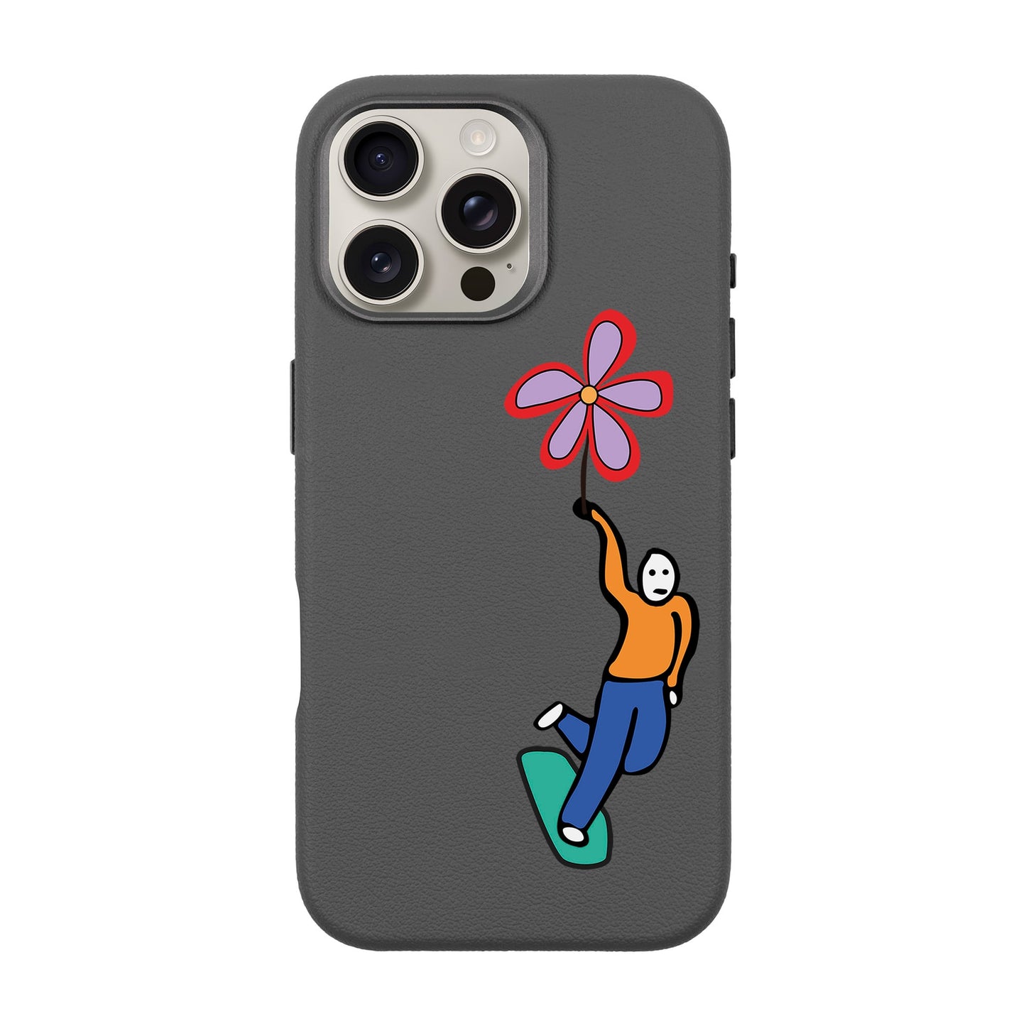 SKATEBOARDER-iPhone 16 Pro Max Leather Premium Kılıf MagSafe Özellikli