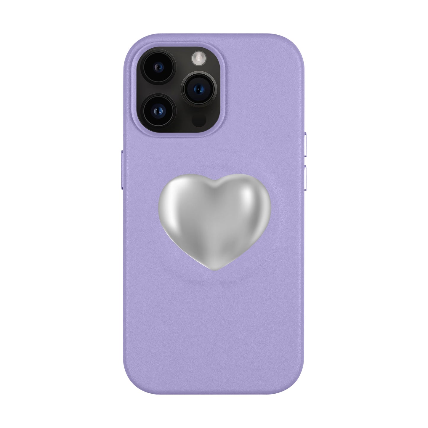 SILVER HEART-iPhone 14 Pro Max Leather Kılıf MagSafe Özellikli