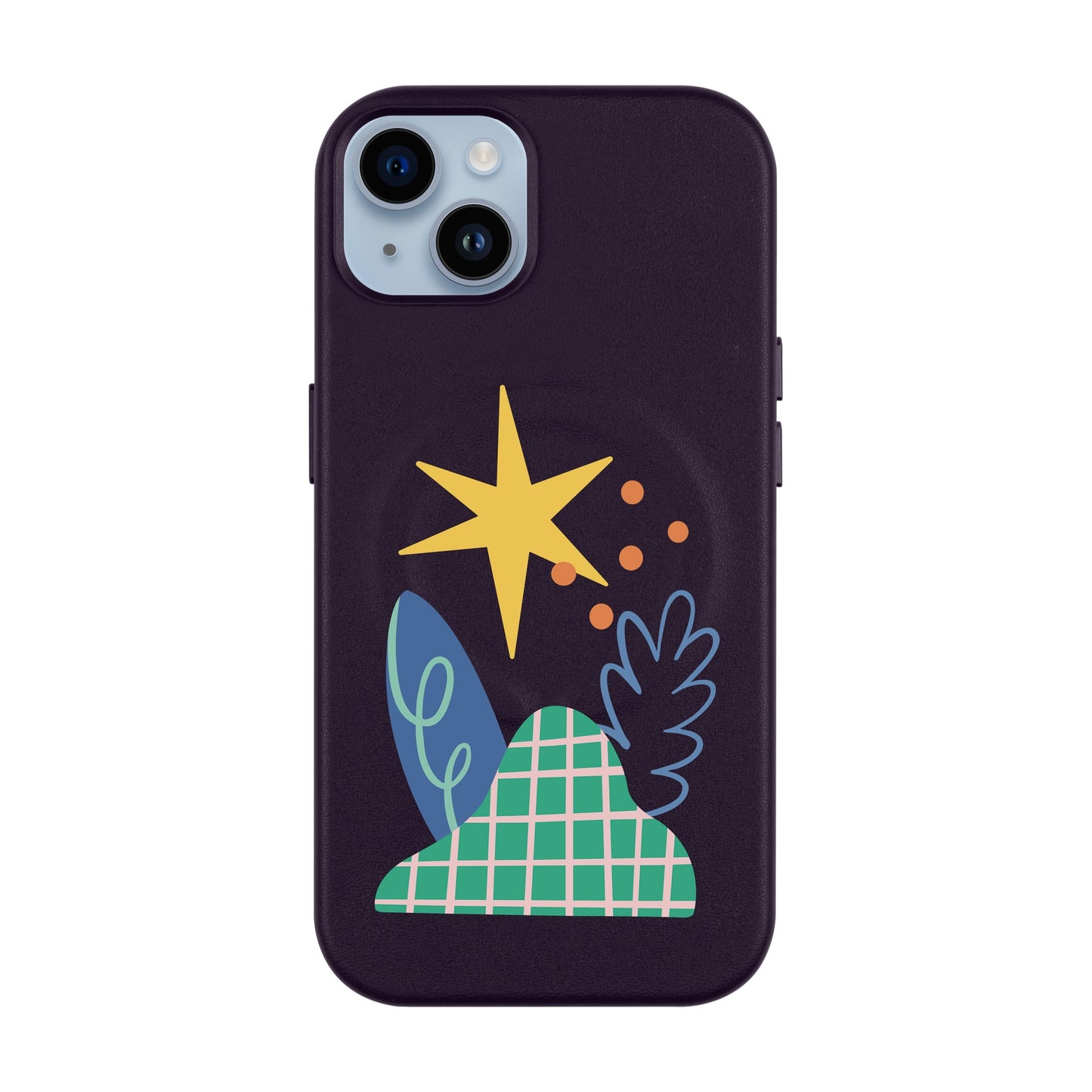 LITTLE NATURE-iPhone 14 Plus Leather Kılıf MagSafe Özellikli