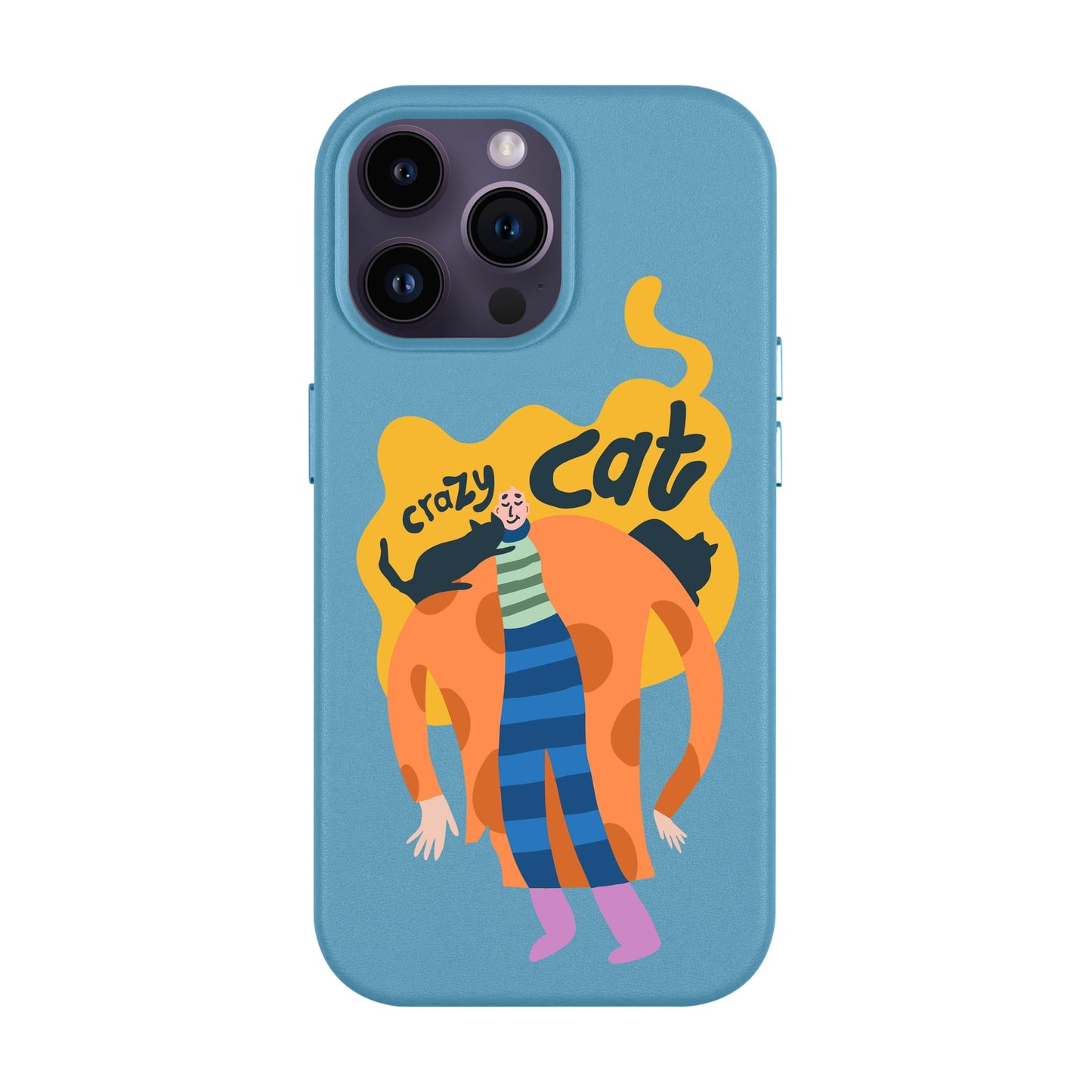 CRAZY CAT-iPhone 14 Pro Max Leather Kılıf MagSafe Özellikli