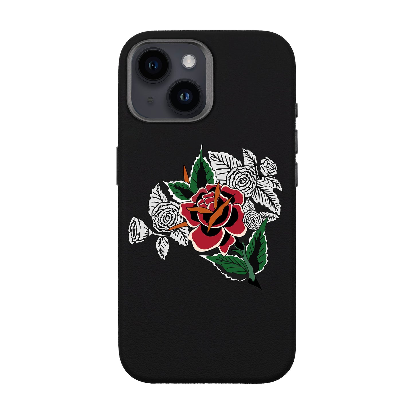 DRY ROSE-iPhone 14 Leather Premium Kılıf MagSafe Özellikli