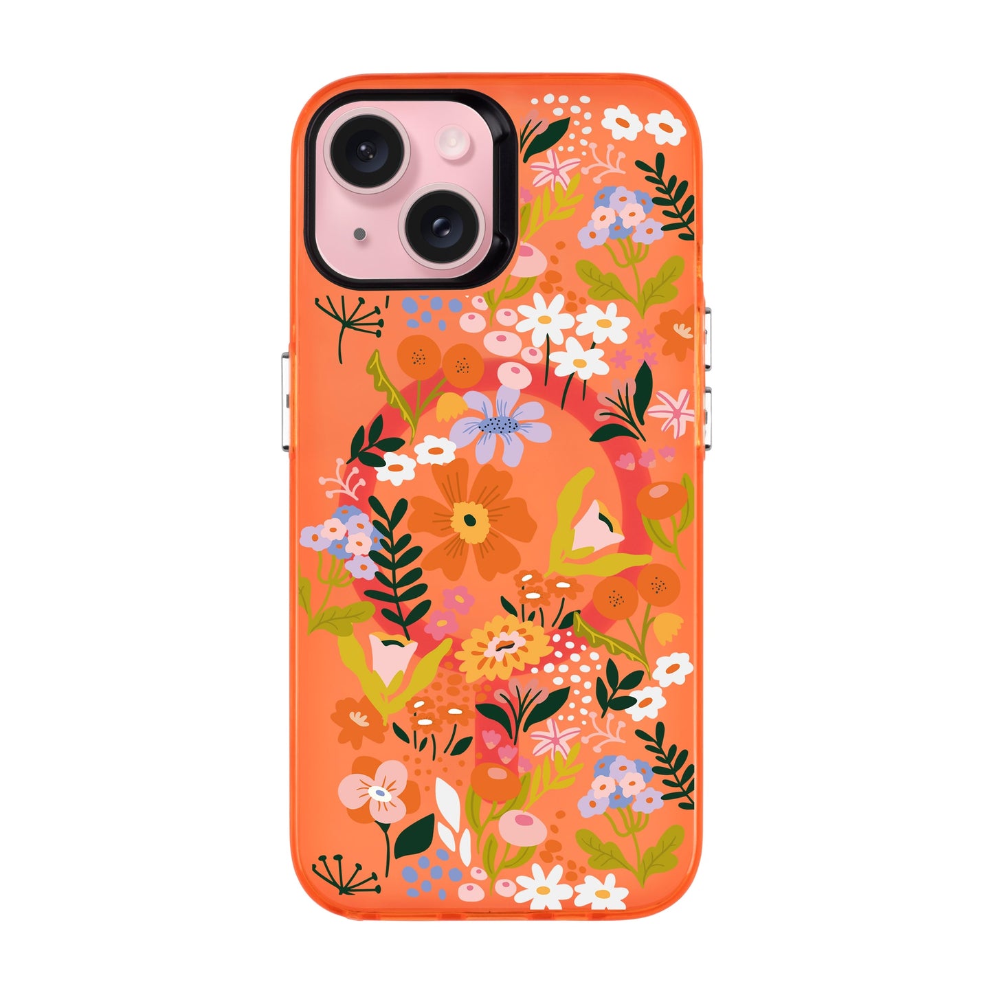 FLOWER-iPhone 15 Hold Kılıf MagSafe Özellikli