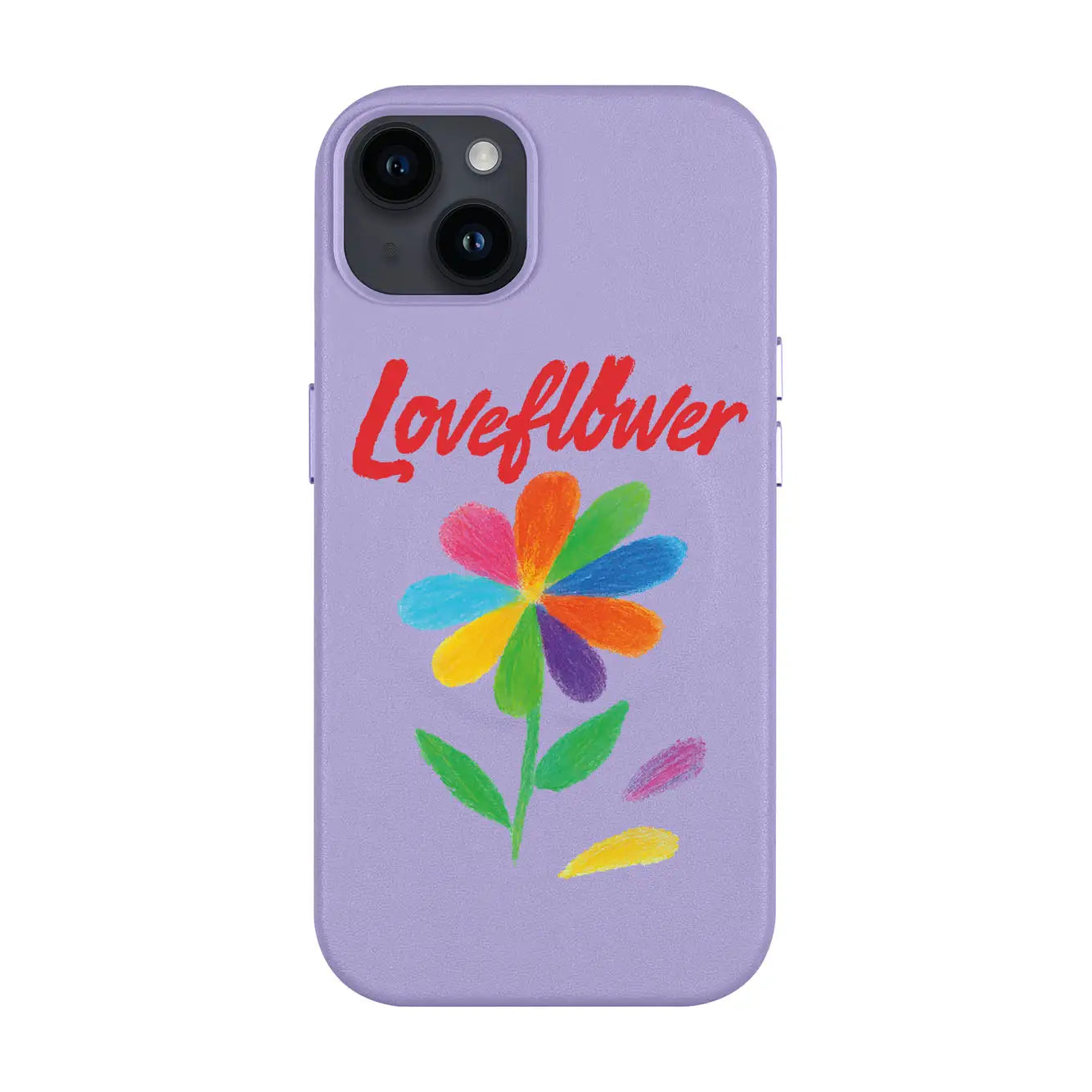 LOVE FLOWER-iPhone 14 Plus Leather Kılıf MagSafe Özellikli