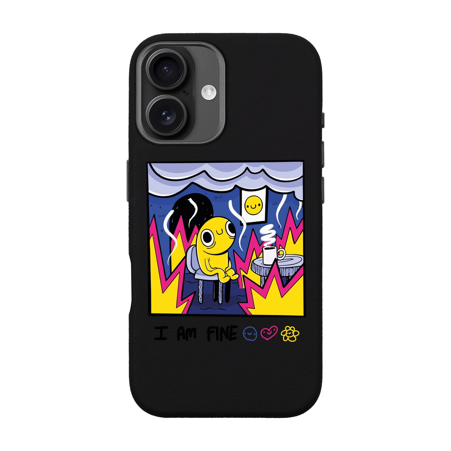 I AM FINE-iPhone 16 Leather Premium Kılıf MagSafe Özellikli