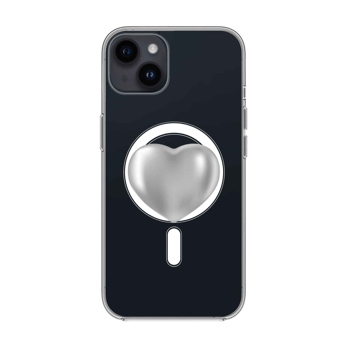 SILVER HEART-iPhone 11 Pro Max Solid Kılıf MagSafe Özellikli
