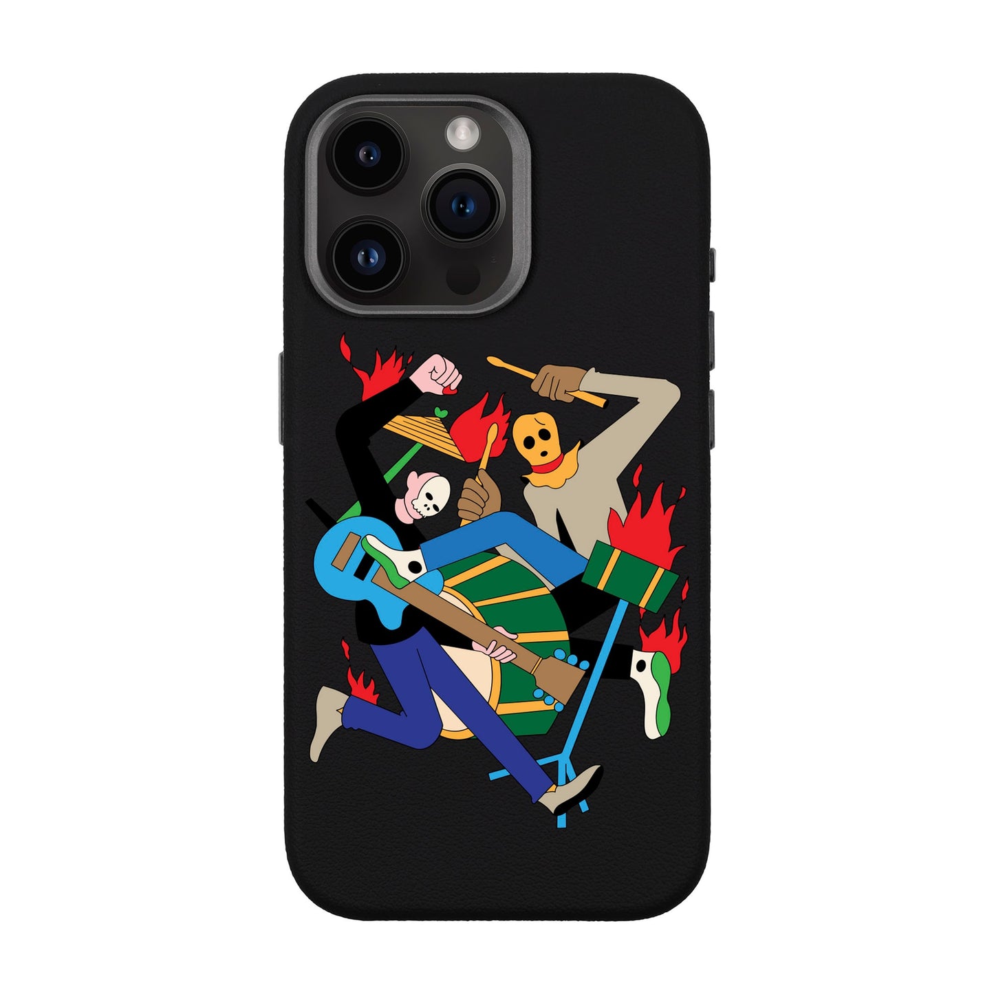 MONSTER MASH-iPhone 14 Pro Max Leather Premium Kılıf MagSafe Özellikli