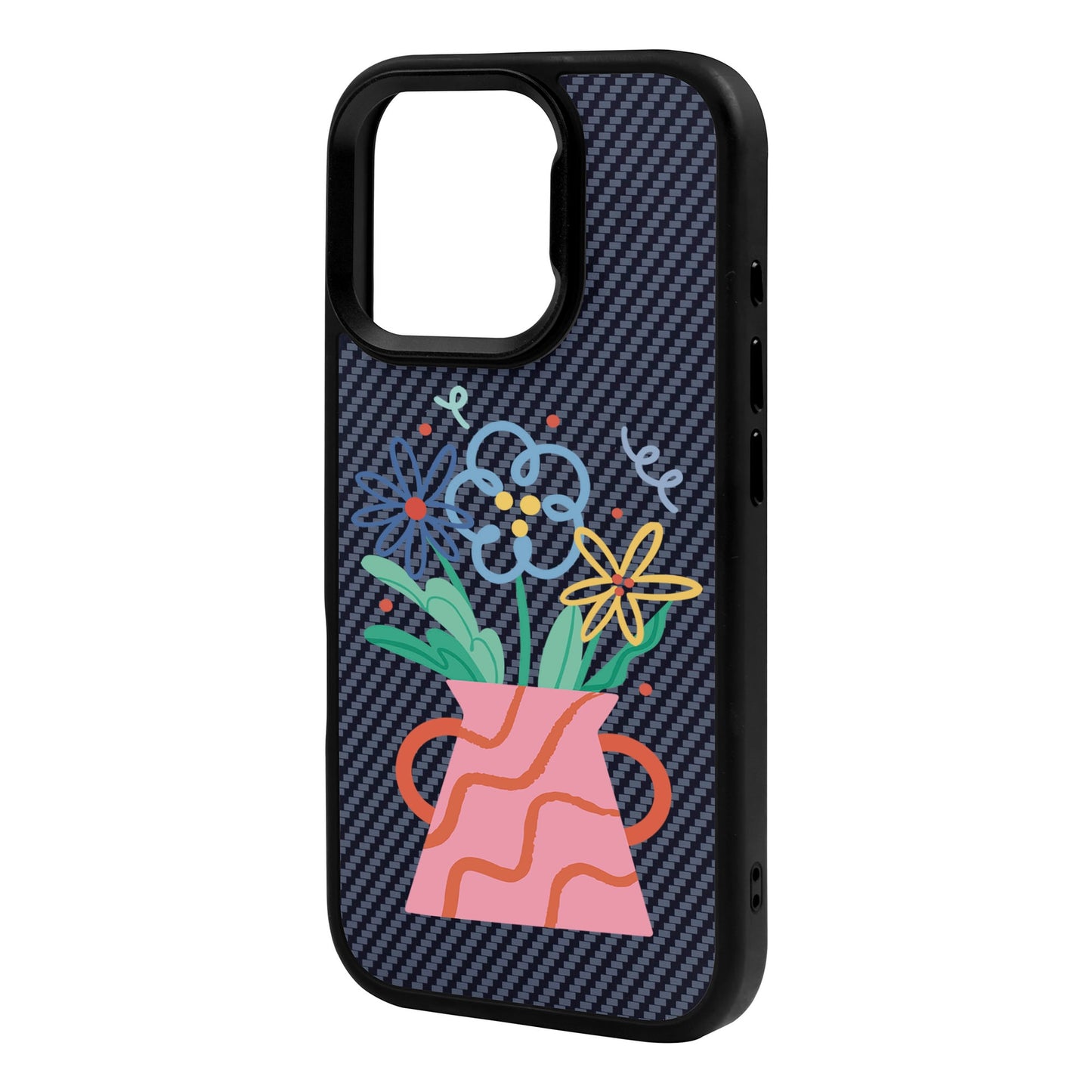 PINK VASE-iPhone 16 Pro Max Plaid Kılıf MagSafe Özellikli