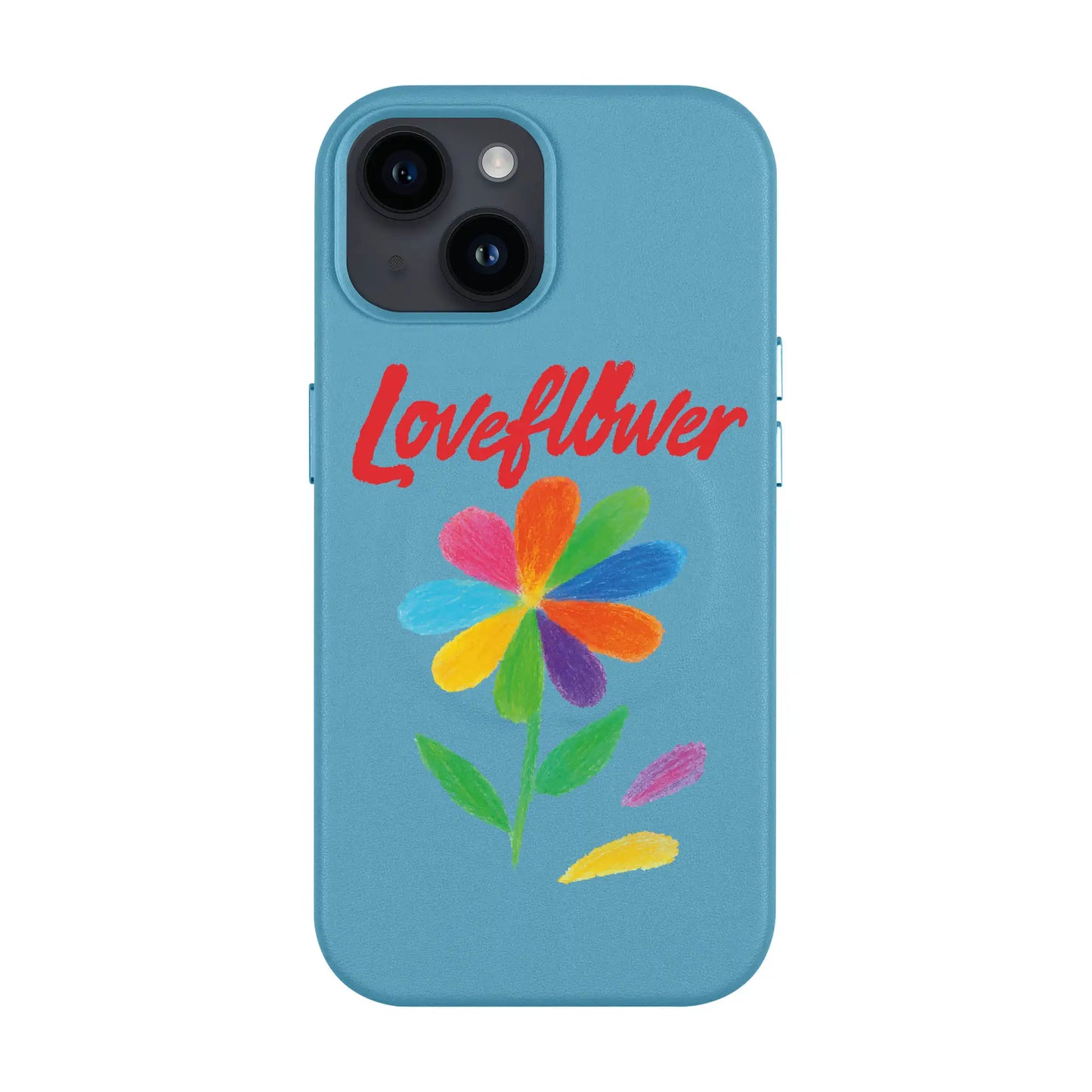 LOVE FLOWER-iPhone 13 Leather Kılıf MagSafe Özellikli