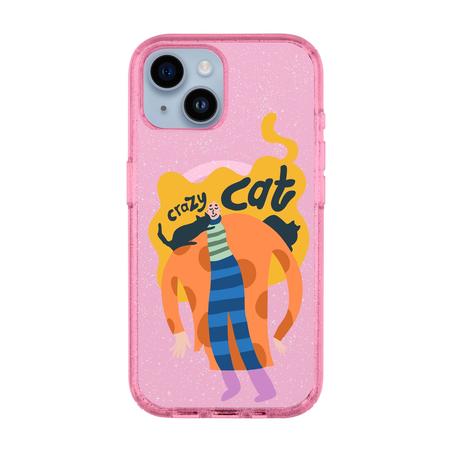 CRAZY CAT-iPhone 14 Shiny Kılıf MagSafe Özellikli