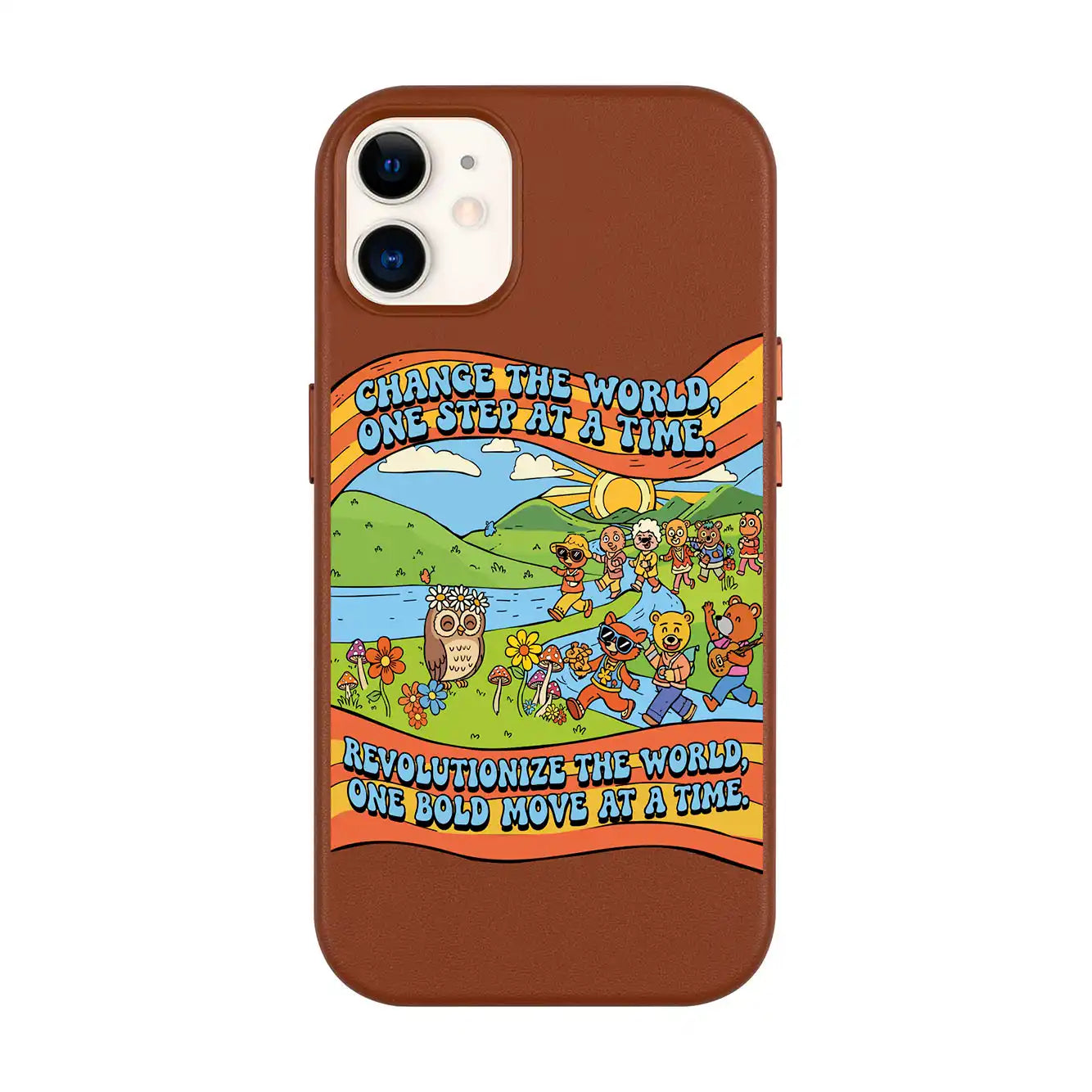 CHANGE THE WORLD-iPhone 11 Leather Kılıf MagSafe Özellikli
