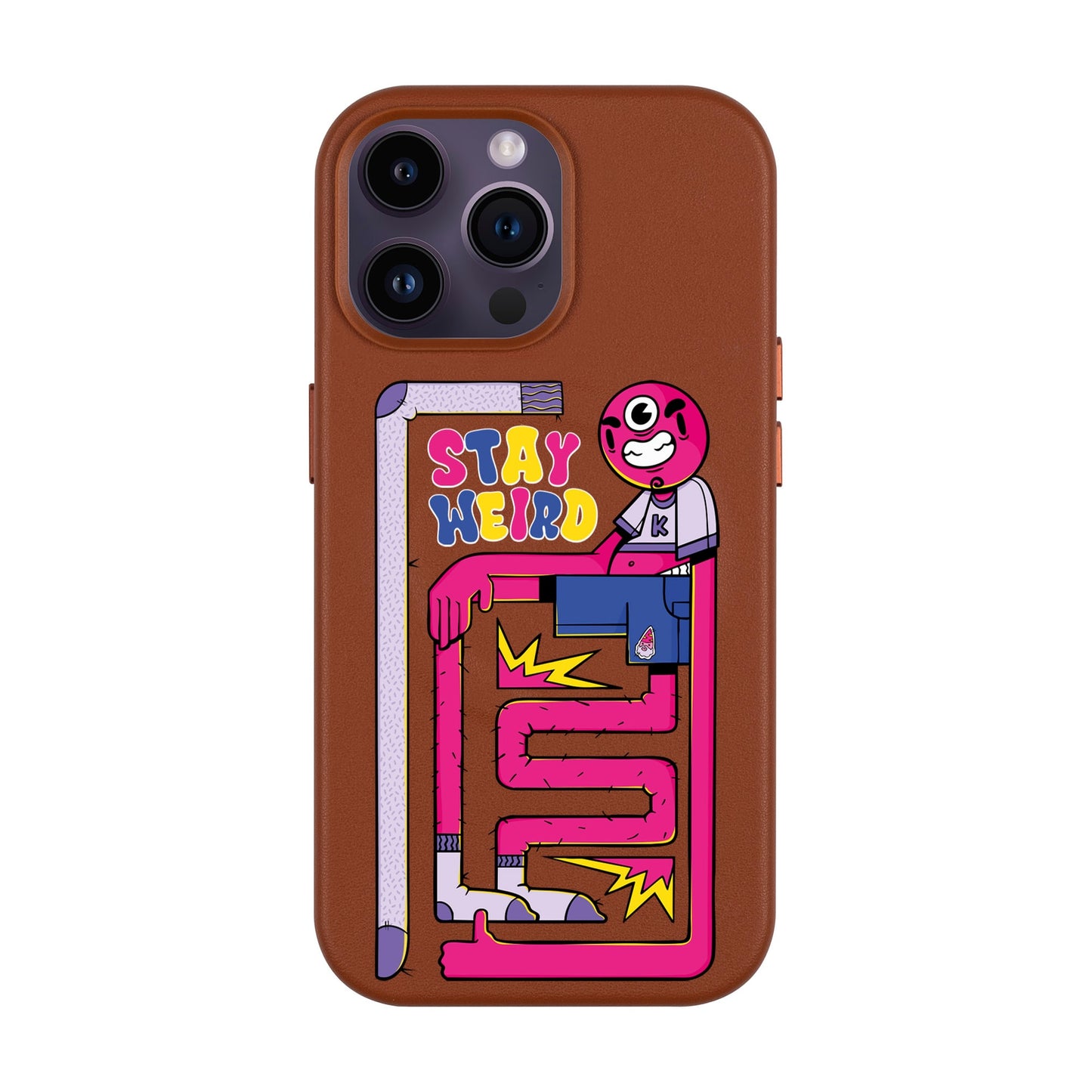 OG TOOTHY-iPhone 14 Pro Max Leather Kılıf MagSafe Özellikli