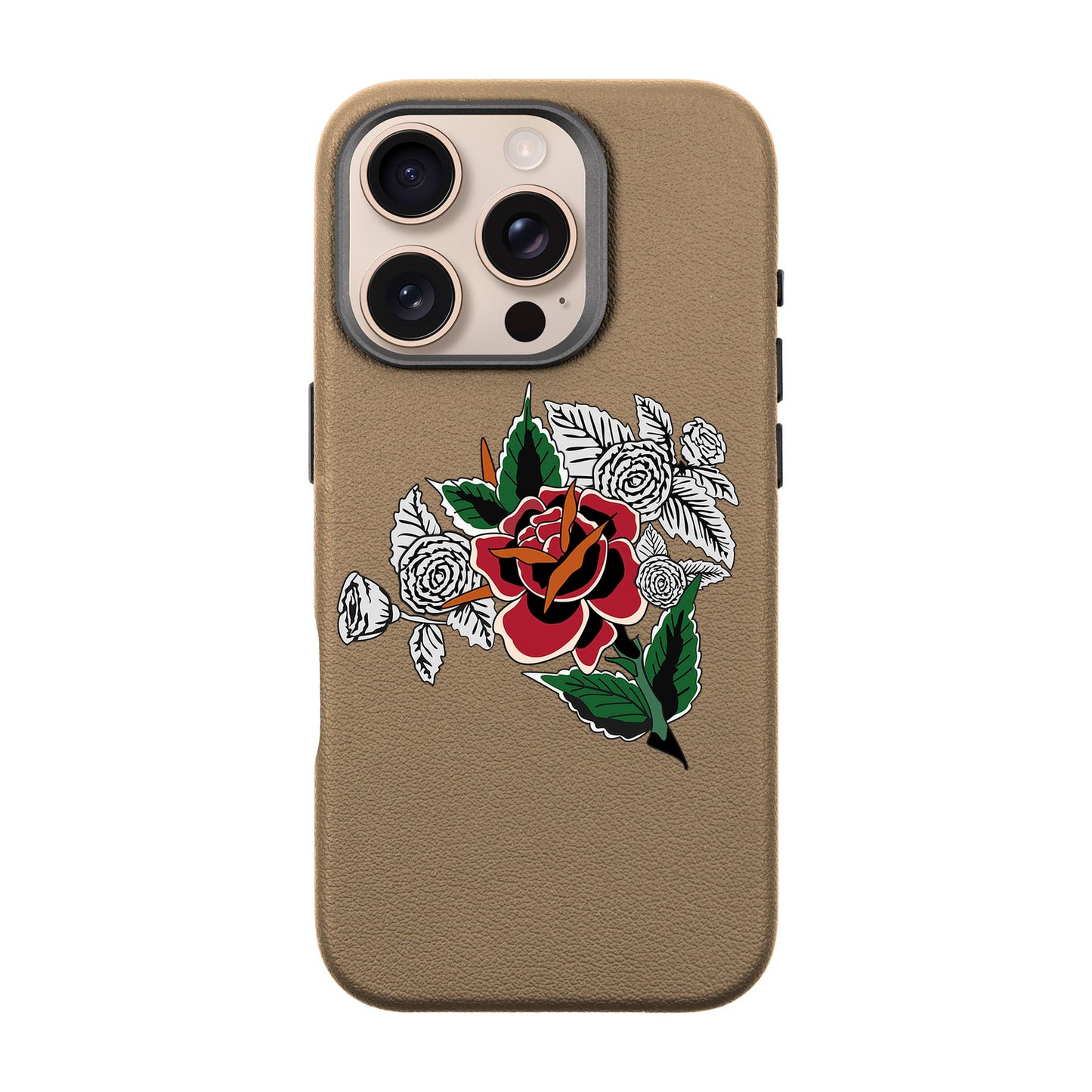 DRY ROSE-iPhone 16 Pro Leather Premium Kılıf MagSafe Özellikli