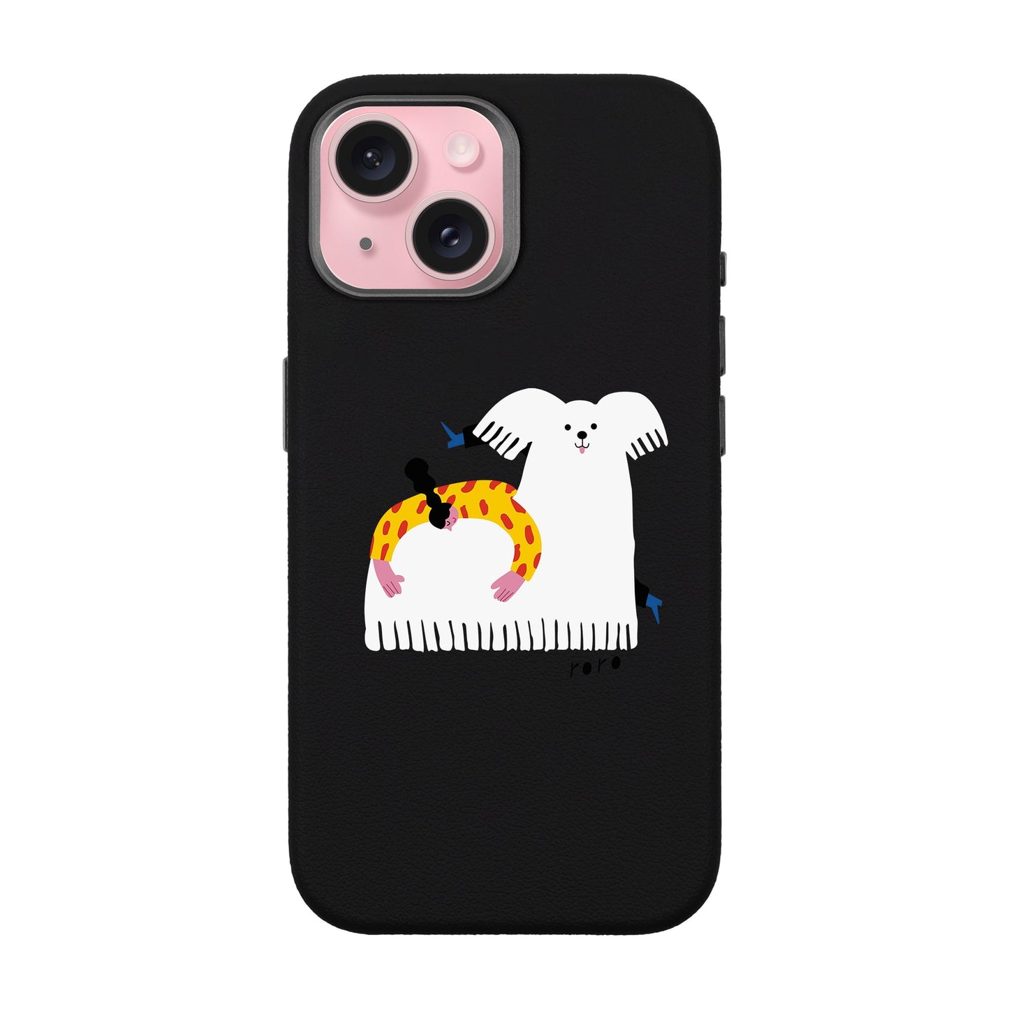FANCY DOG-iPhone 15 Leather Premium Kılıf MagSafe Özellikli