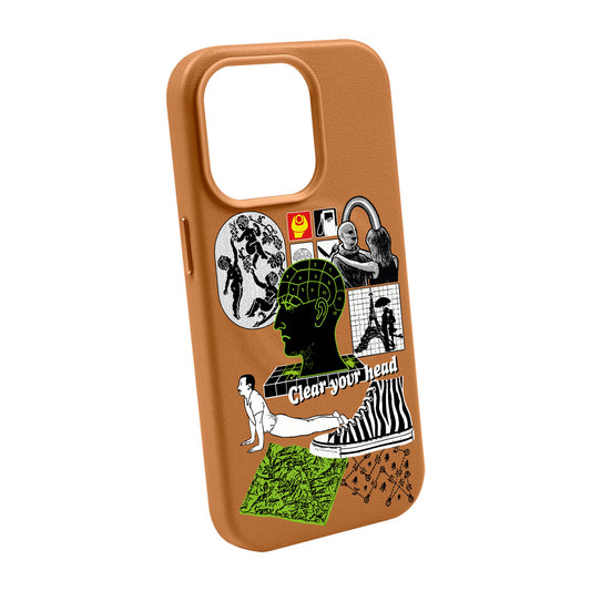 CLEAR YOUR HEAD-Leather Kılıf MagSafe Özellikli - iPhone 14 Plus