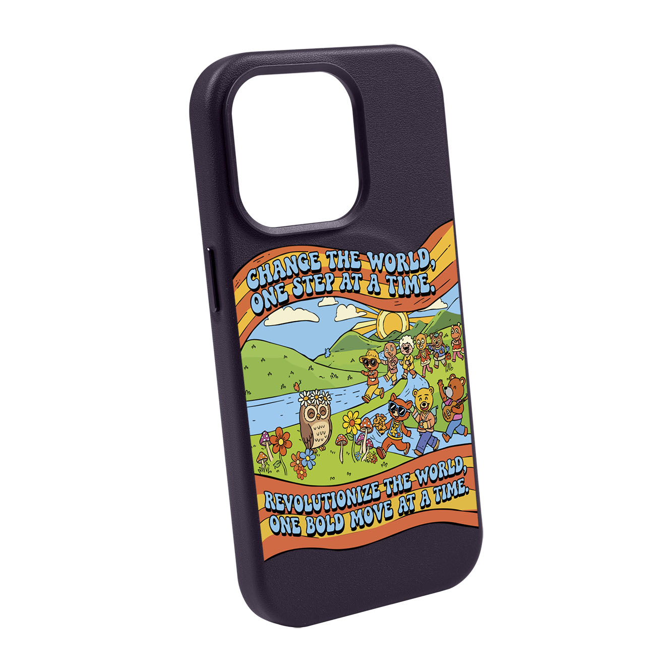 CHANGE THE WORLD-iPhone 11 Leather Kılıf MagSafe Özellikli