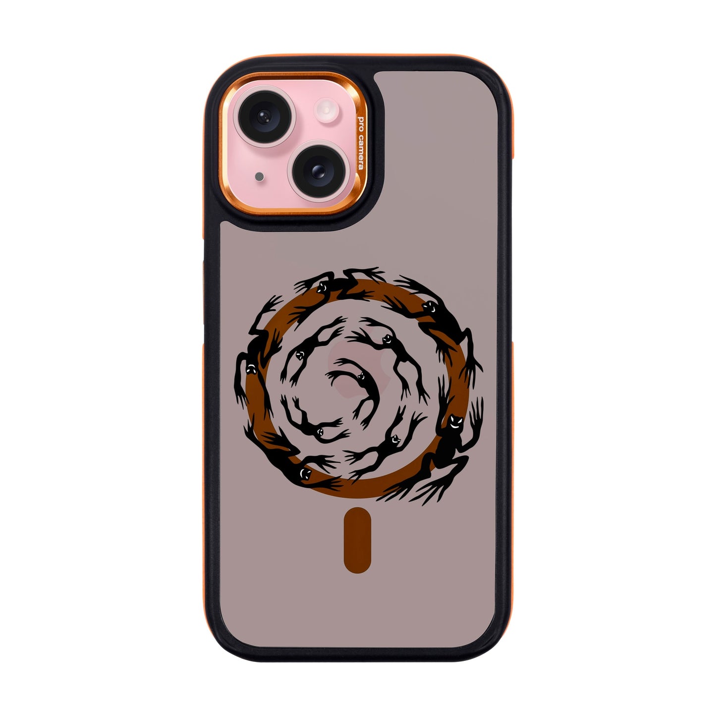 SWIRLING FROGS-iPhone 15 Dark Kılıf MagSafe Özellikli