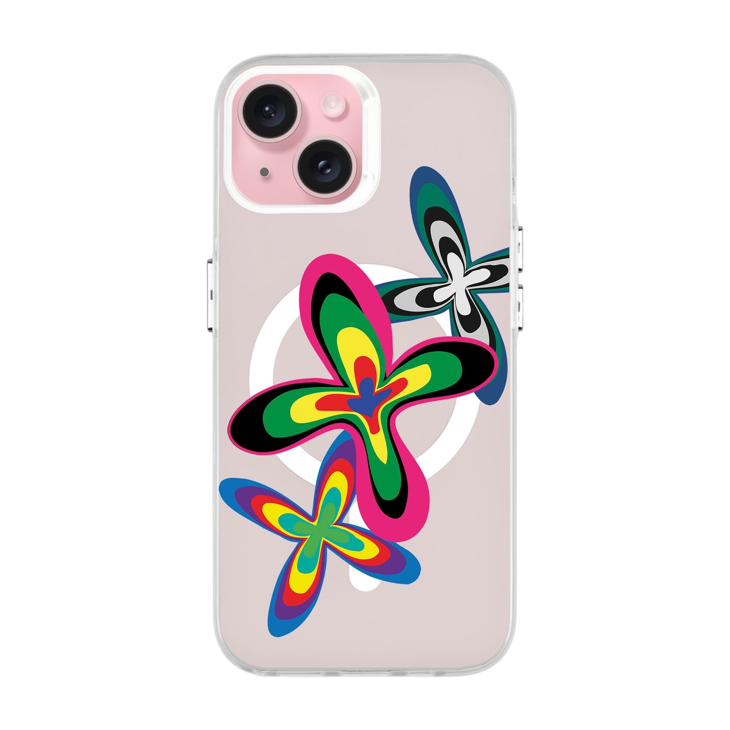 COLOR FLOWER-iPhone 15 Hold Kılıf MagSafe Özellikli