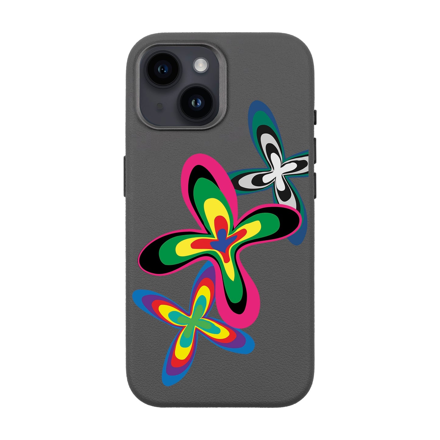 COLOR FLOWER-iPhone 13 Leather Premium Kılıf MagSafe Özellikli