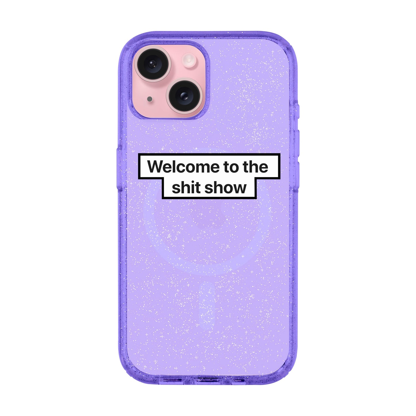 WELCOME-iPhone 15 Plus Shiny Kılıf MagSafe Özellikli