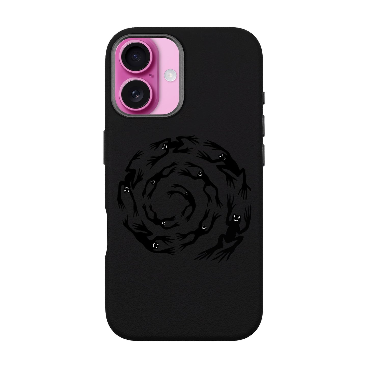 SWIRLING FROGS-iPhone 16 Plus Leather Premium Kılıf MagSafe Özellikli