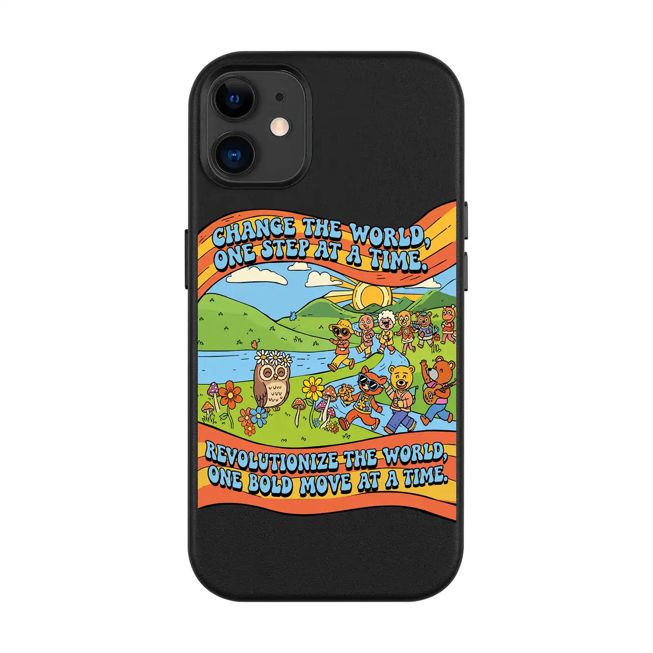 CHANGE THE WORLD-iPhone 11 Leather Kılıf MagSafe Özellikli