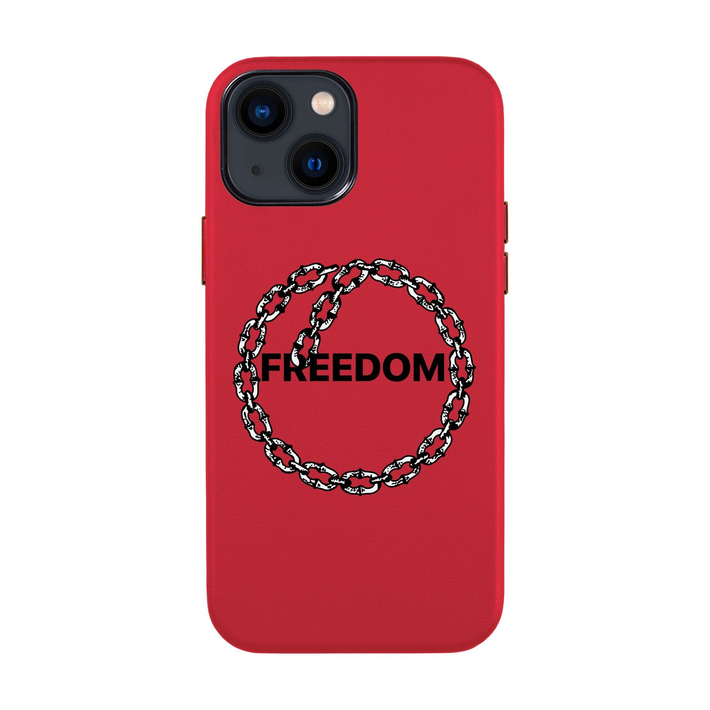 FREEDOM-iPhone 14 Leather Kılıf