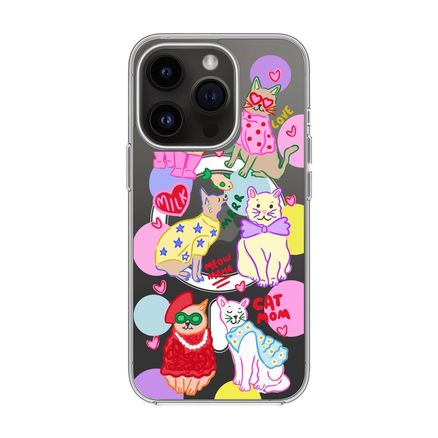 CAT MOM-iPhone 14 Pro Solid Kılıf MagSafe Özellikli